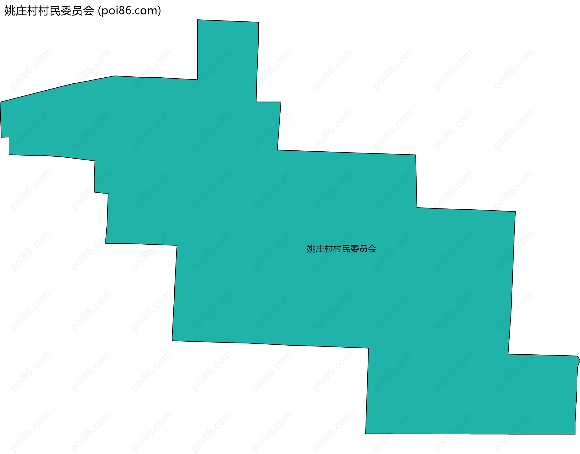 姚庄村村民委员会边界地图
