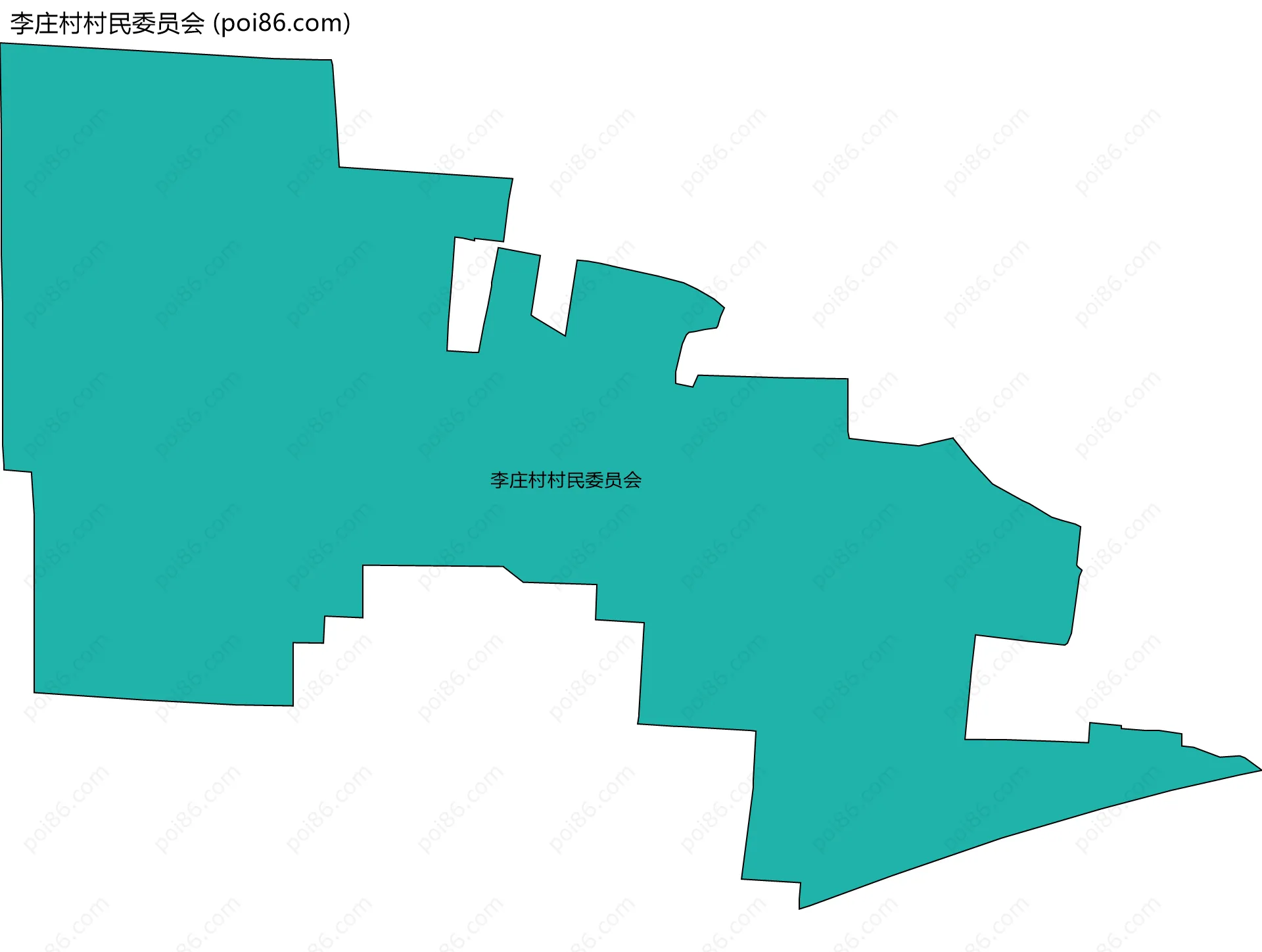 李庄村村民委员会边界地图