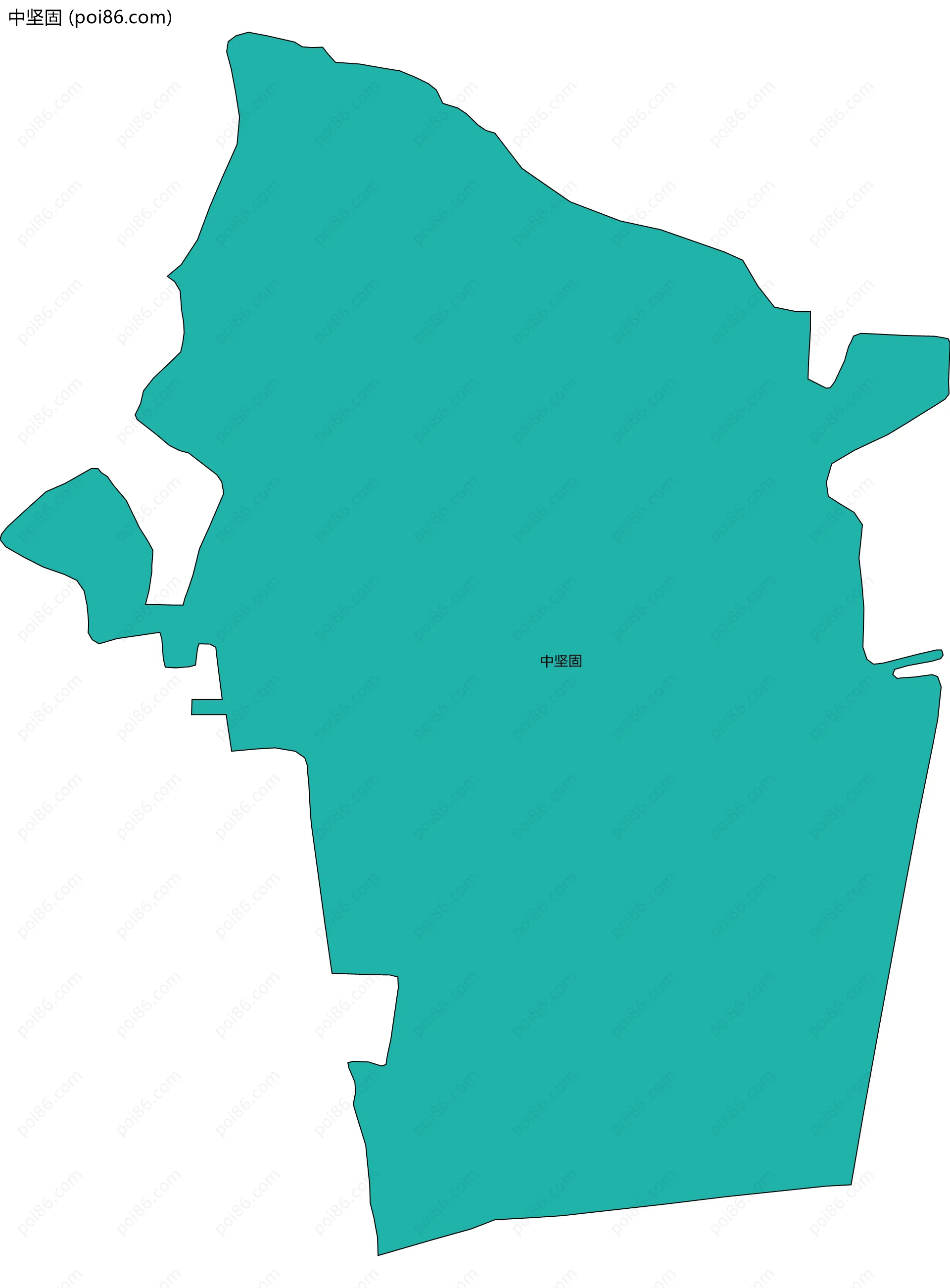 中坚固边界地图