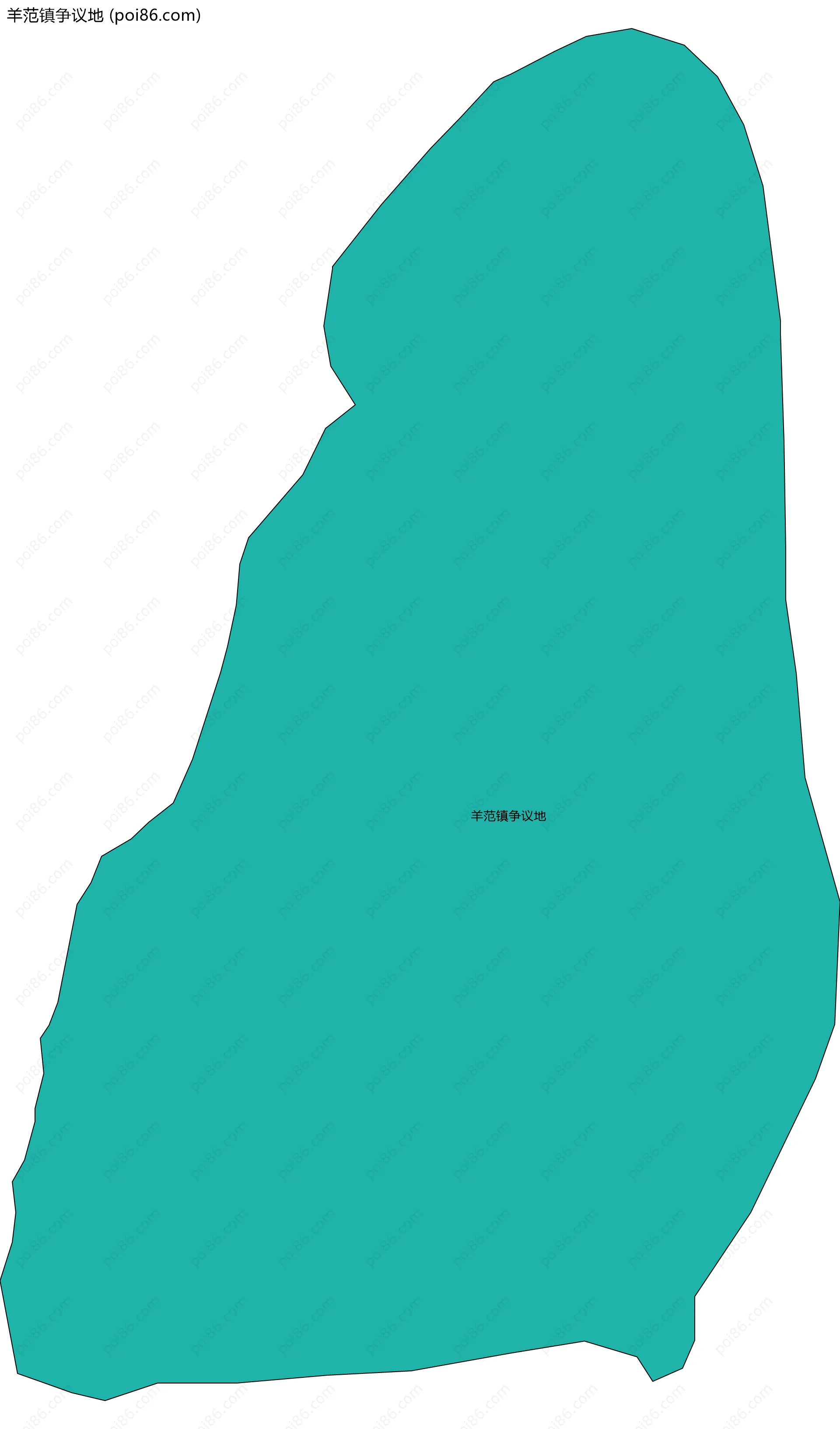 羊范镇争议地边界地图