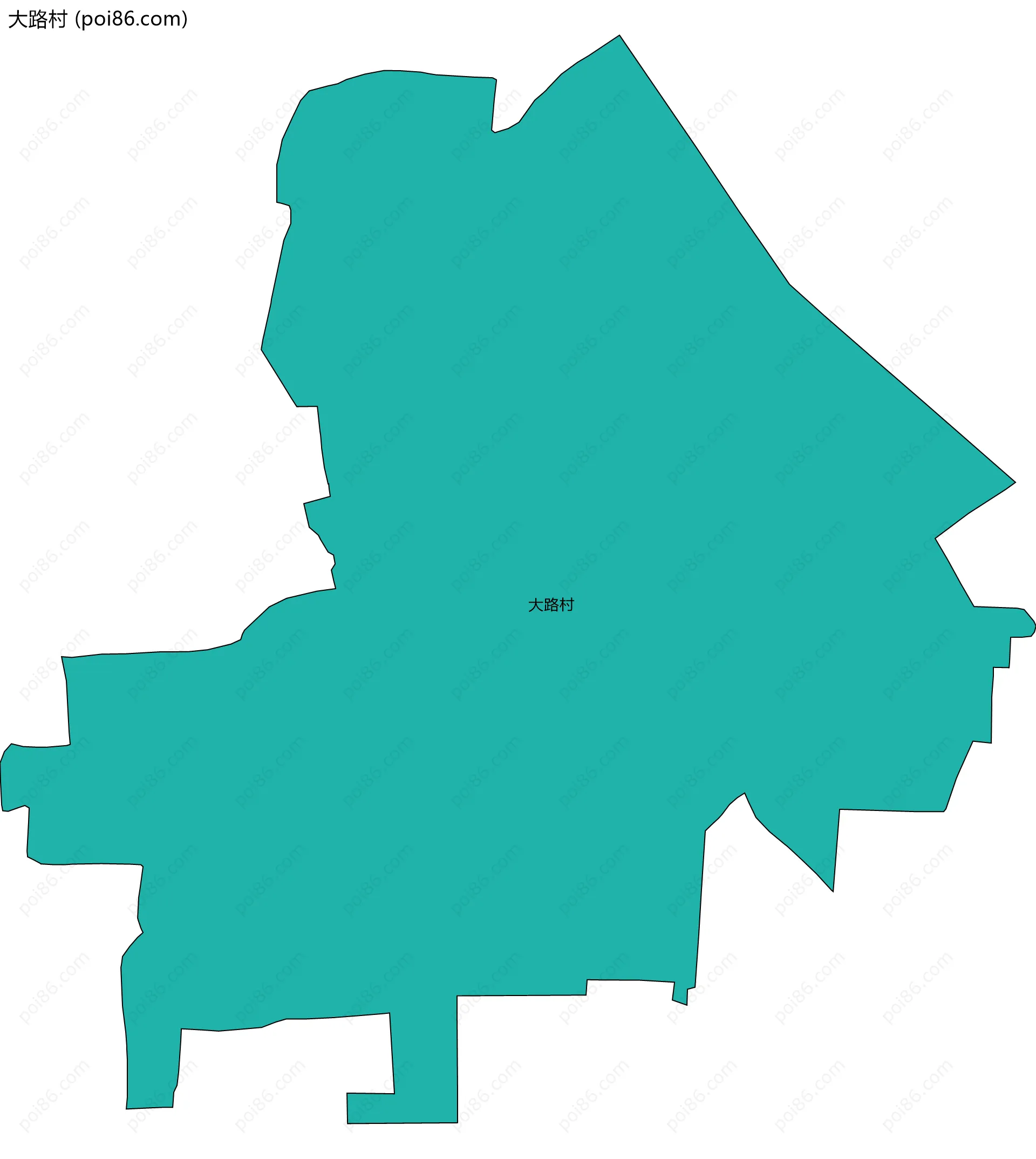 大路村边界地图