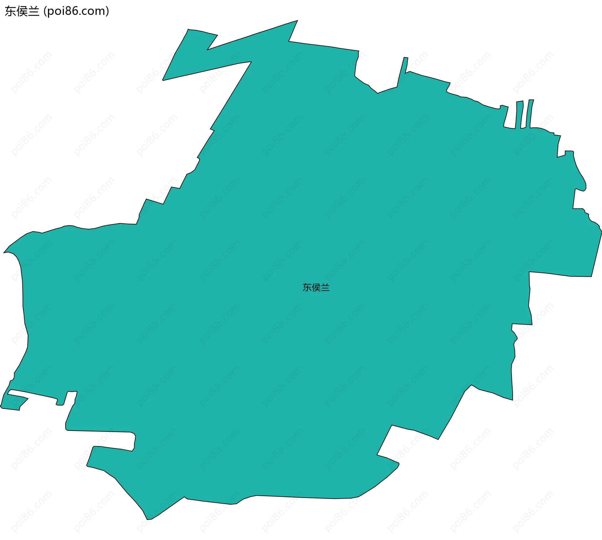 东侯兰边界地图