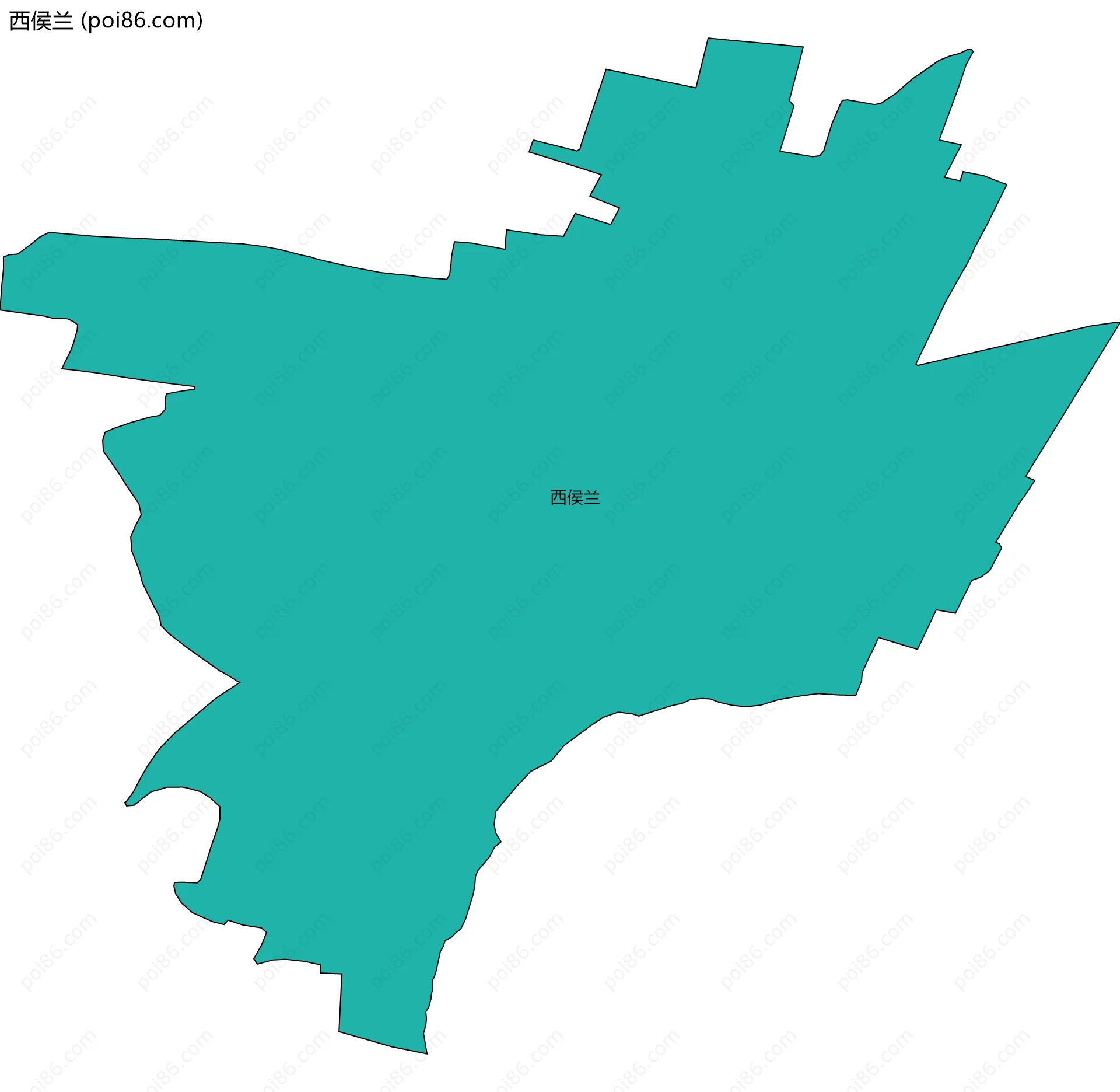 西侯兰边界地图