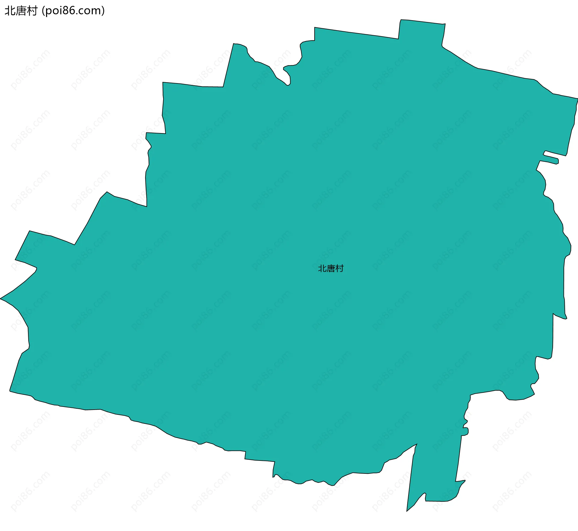 北唐村边界地图