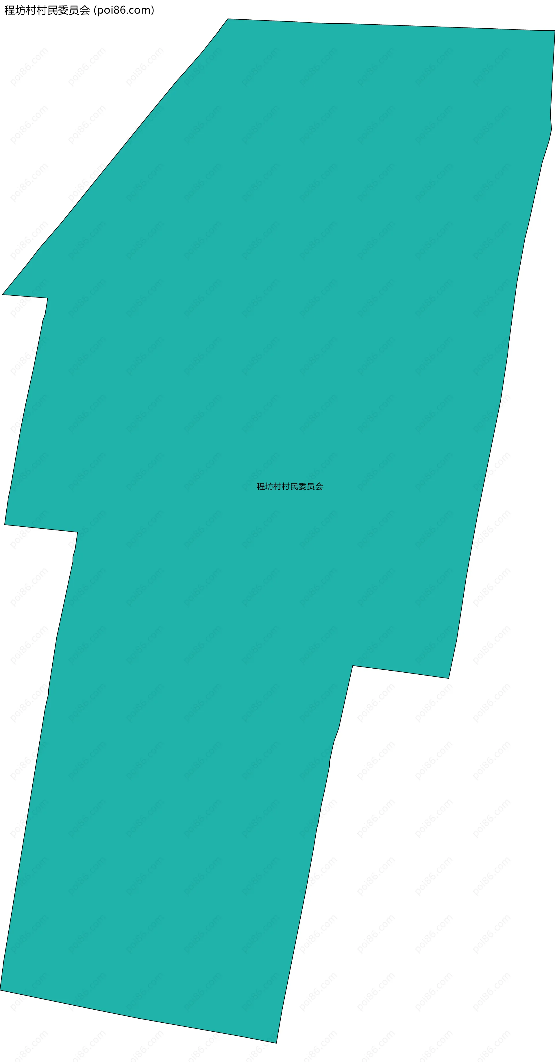 程坊村村民委员会边界地图