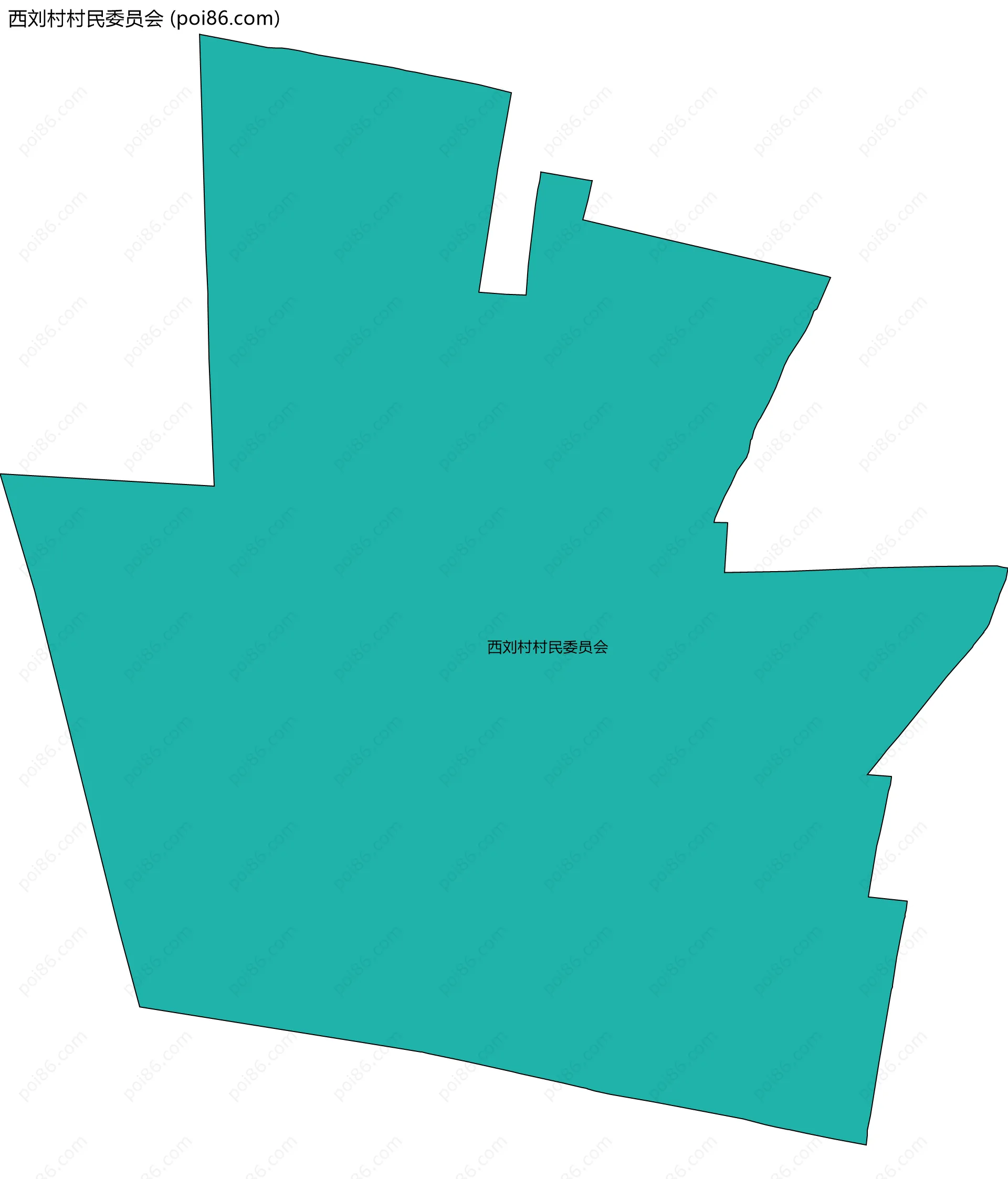 西刘村村民委员会边界地图