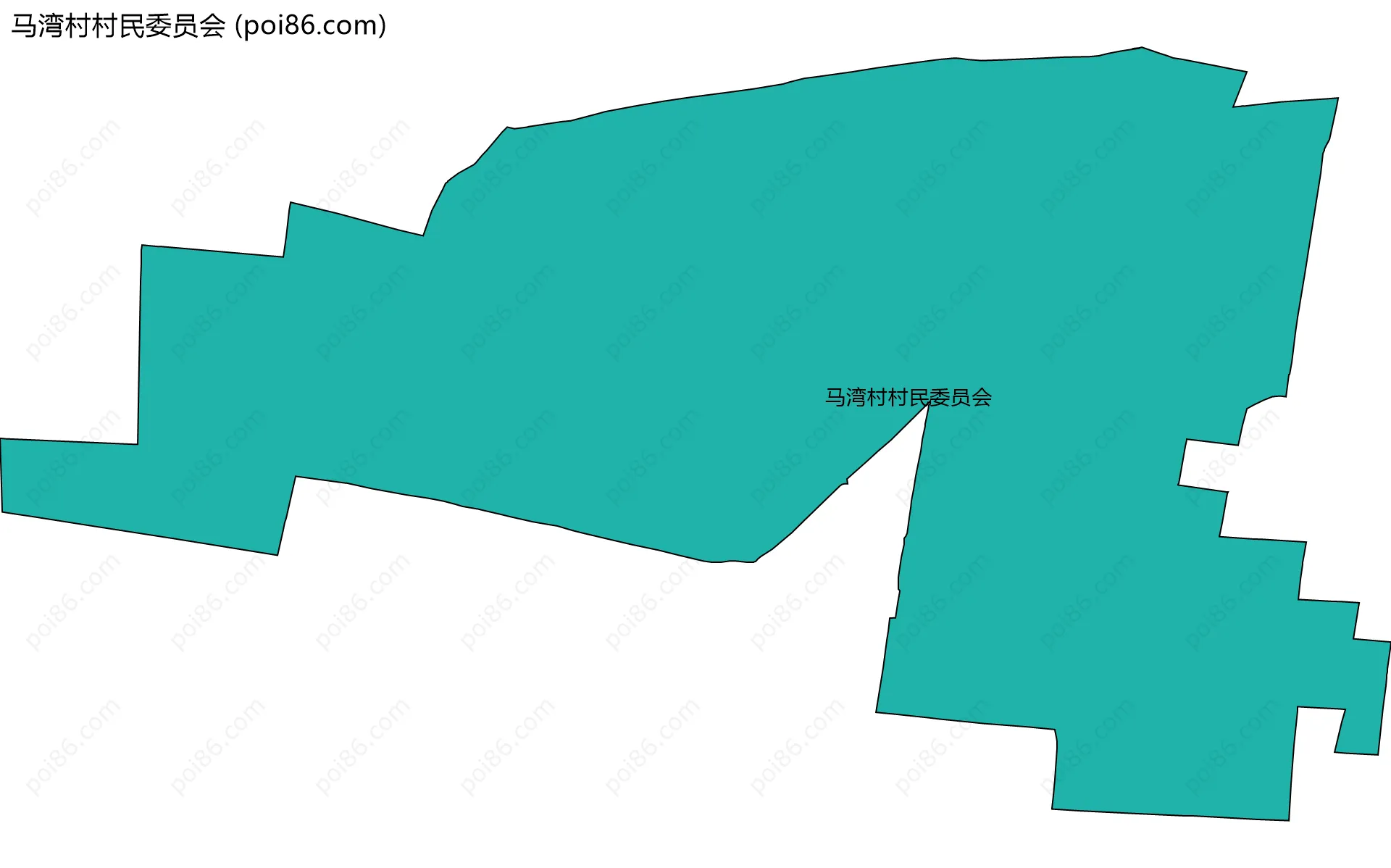 马湾村村民委员会边界地图