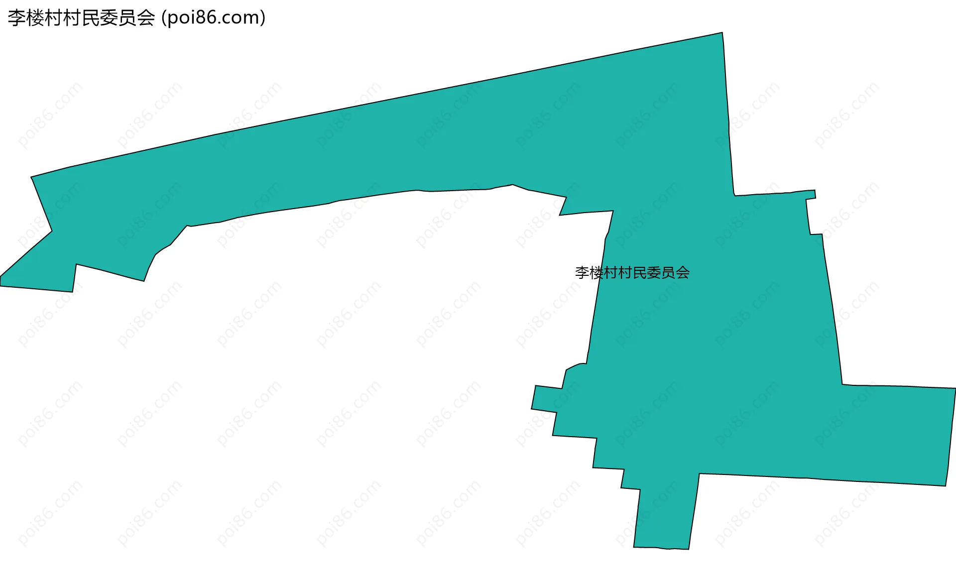 李楼村村民委员会边界地图
