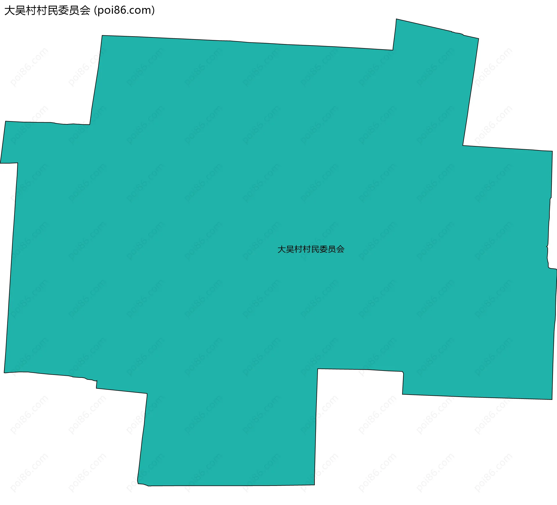 大吴村村民委员会边界地图