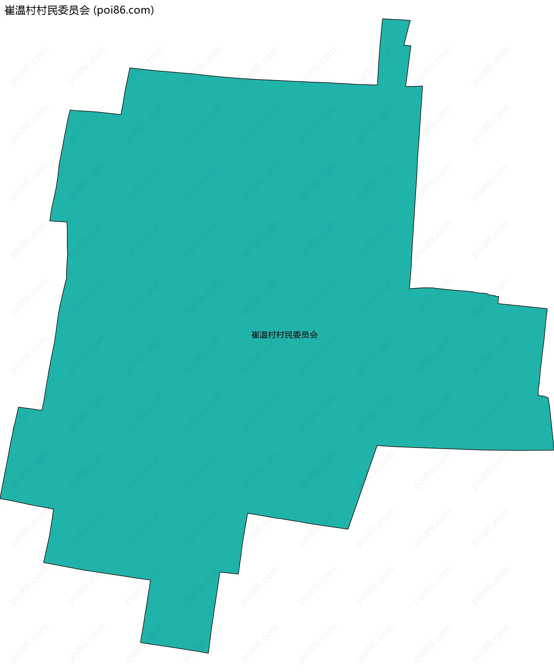崔温村村民委员会边界地图