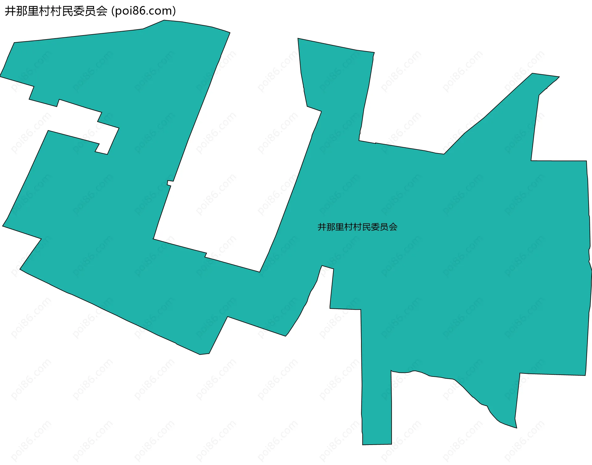 井那里村村民委员会边界地图