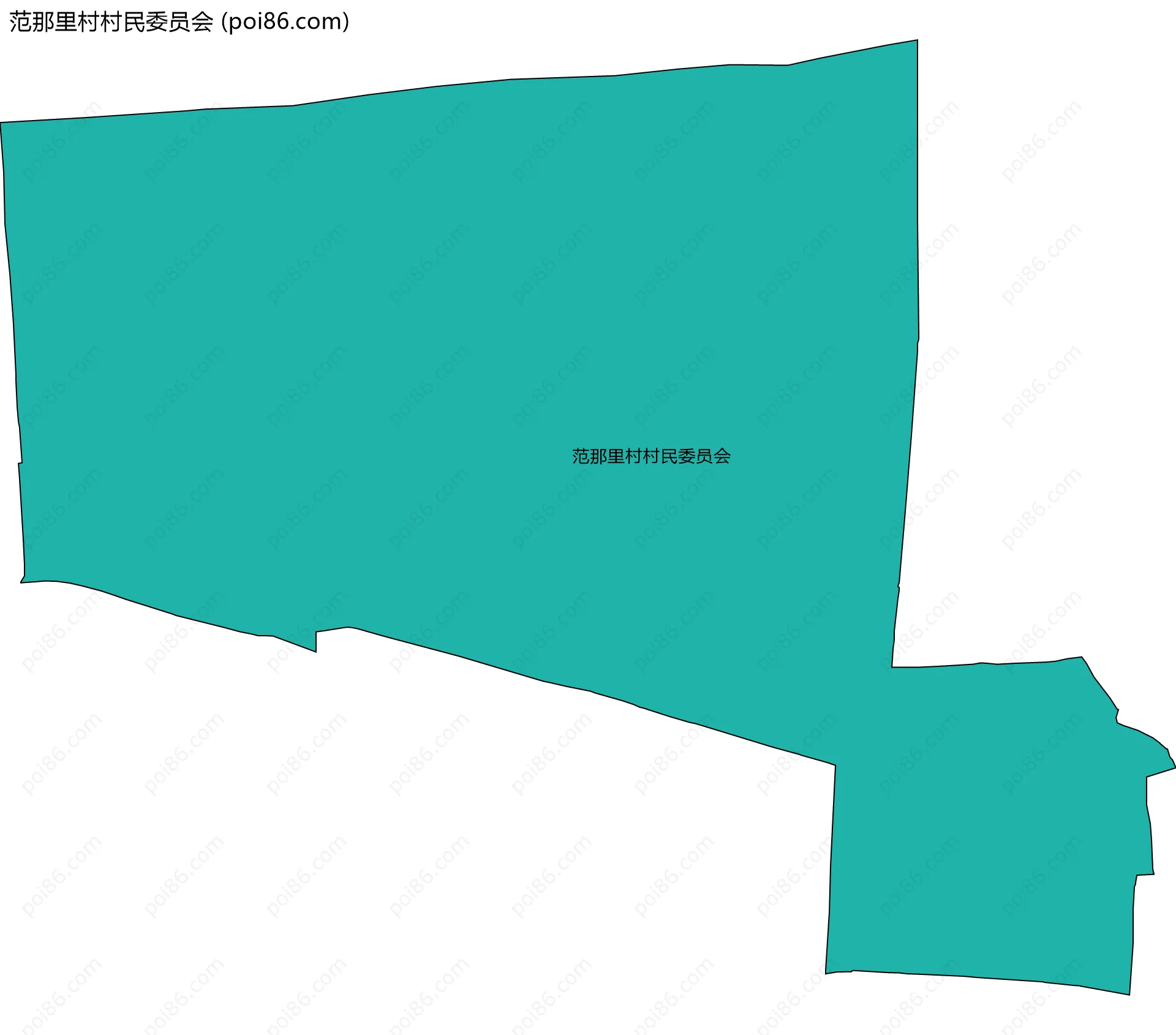 范那里村村民委员会边界地图