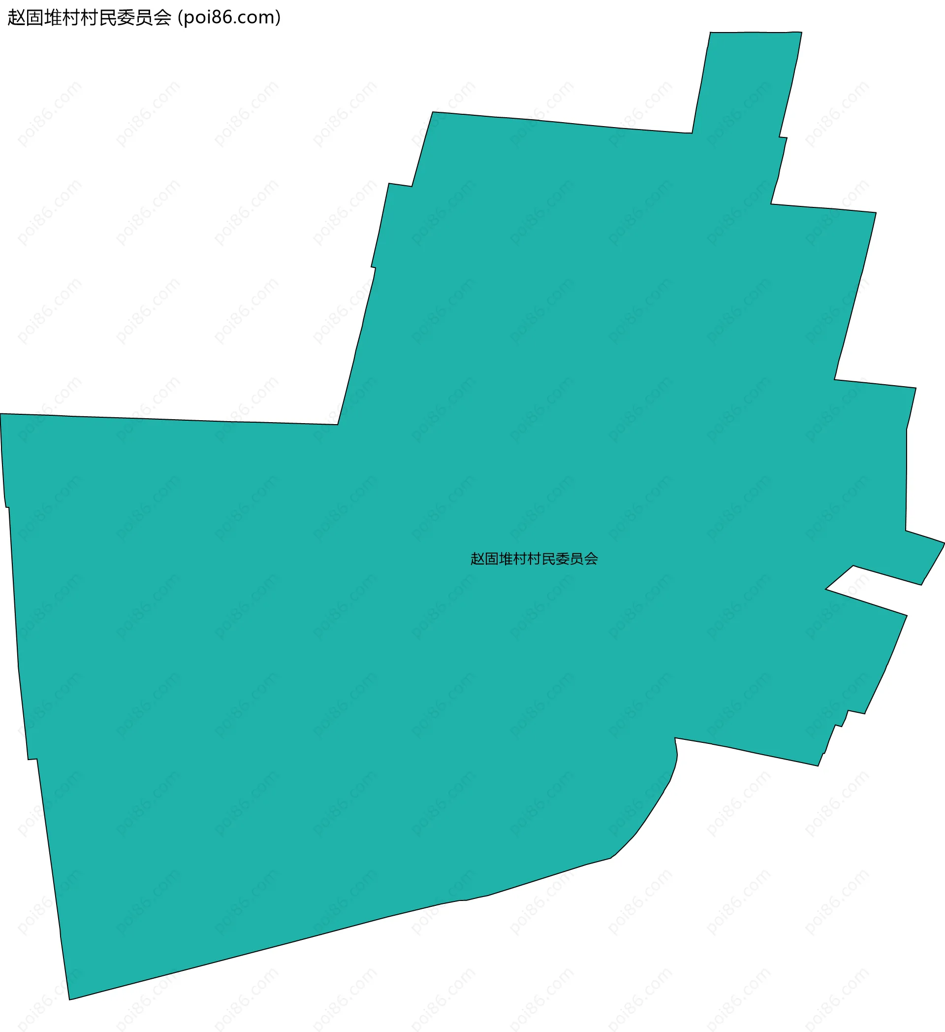 赵固堆村村民委员会边界地图