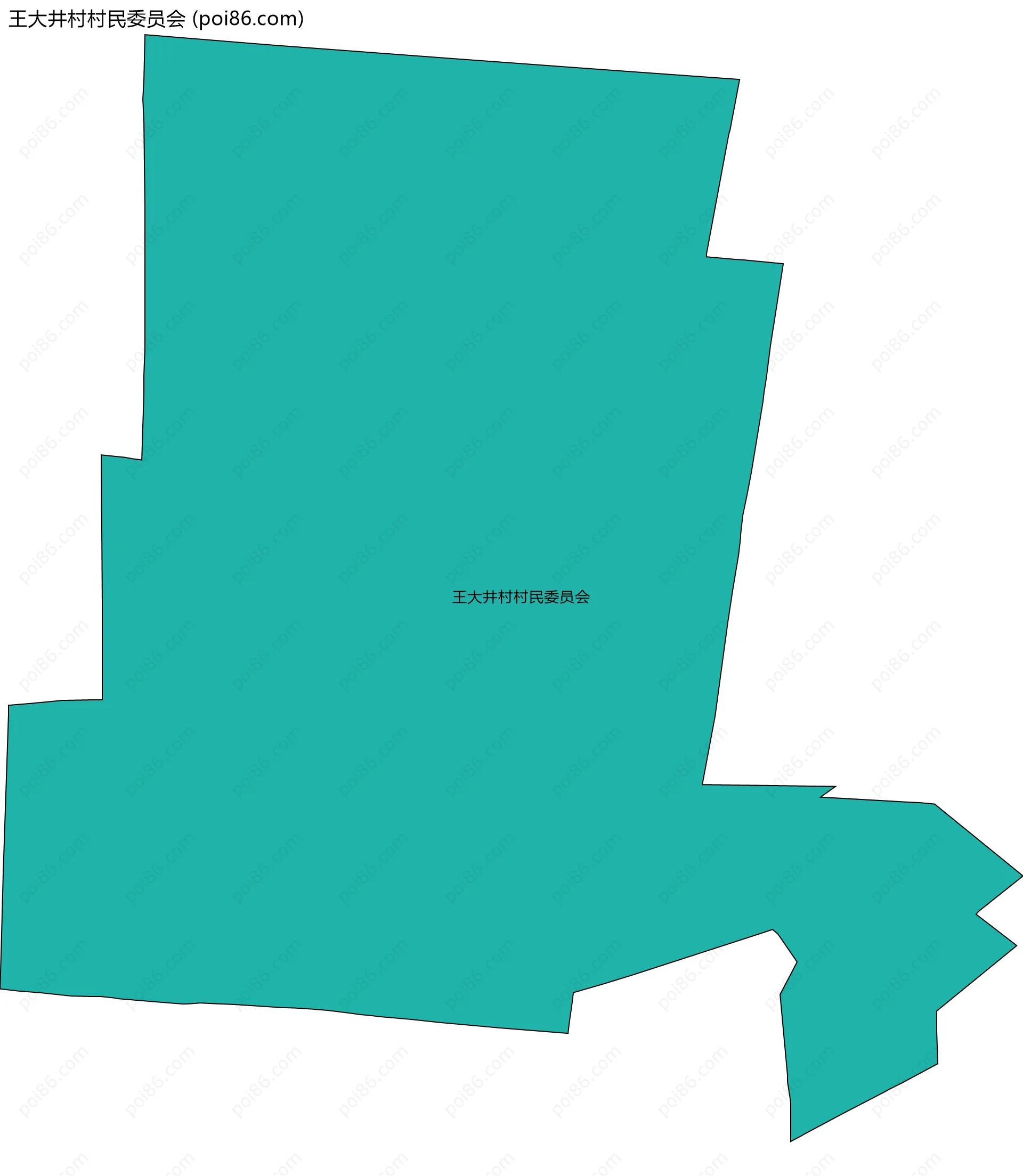 王大井村村民委员会边界地图
