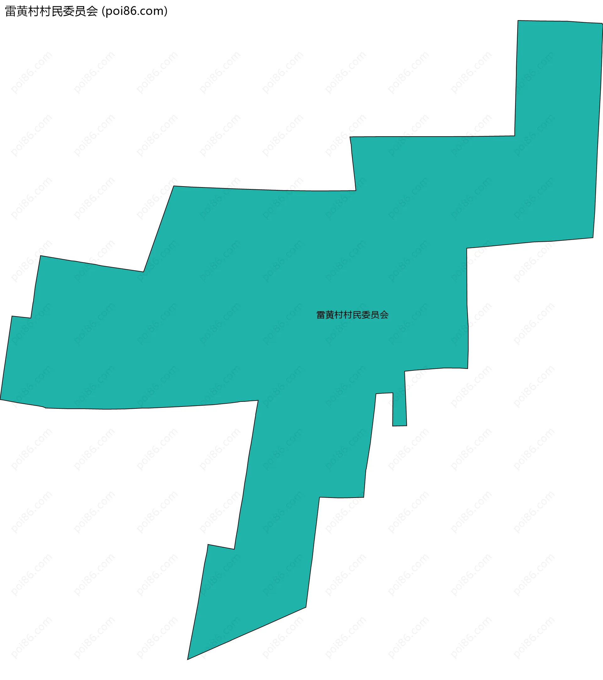 雷黄村村民委员会边界地图