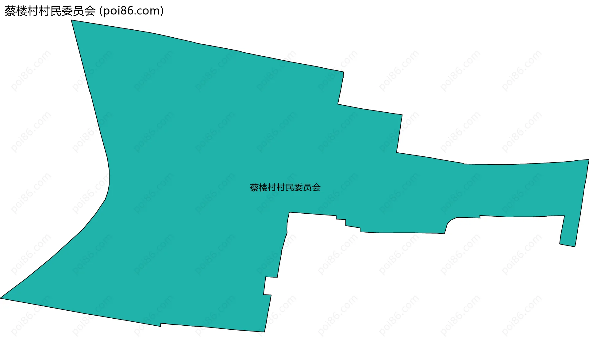 蔡楼村村民委员会边界地图