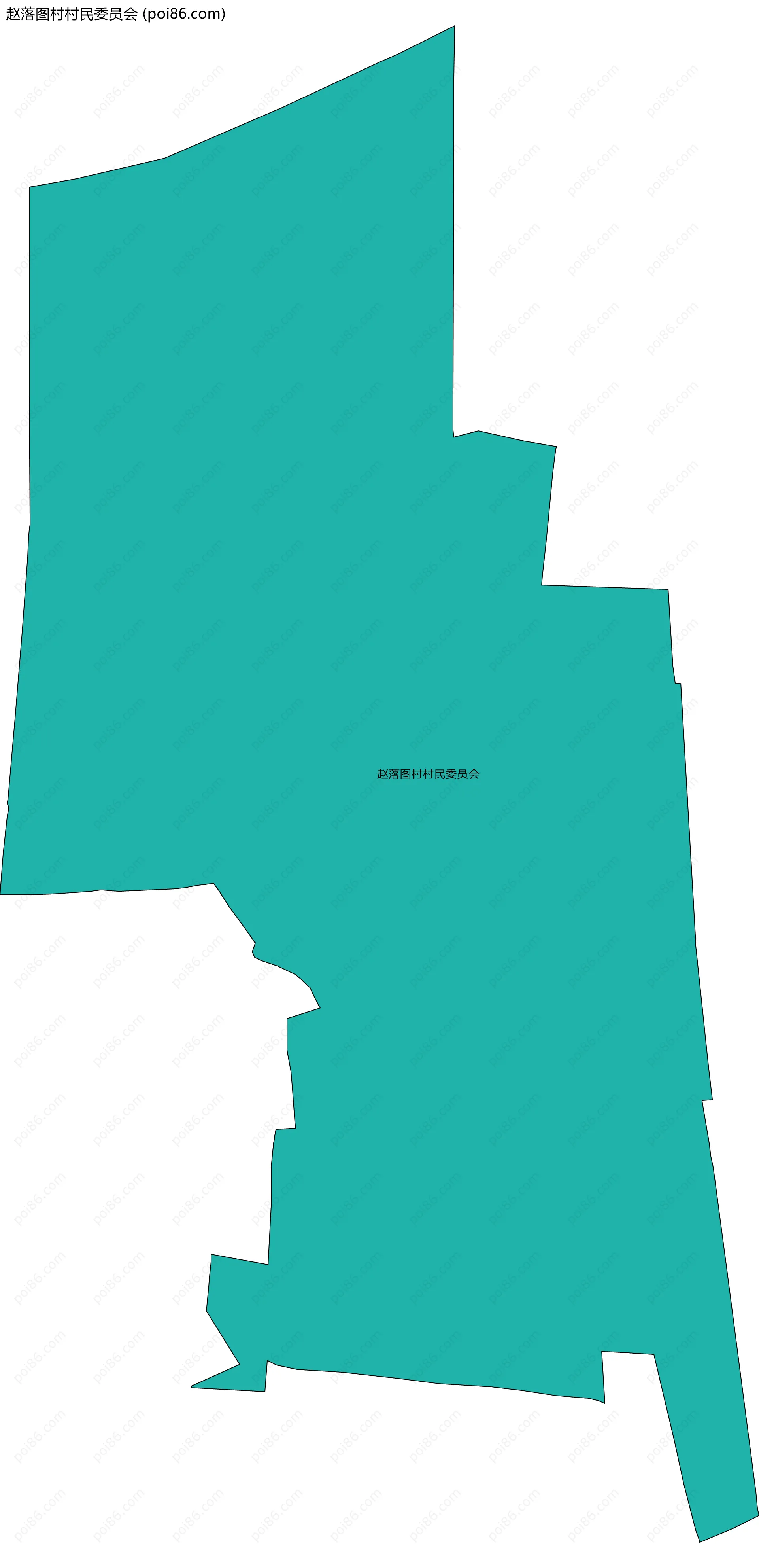 赵落图村村民委员会边界地图