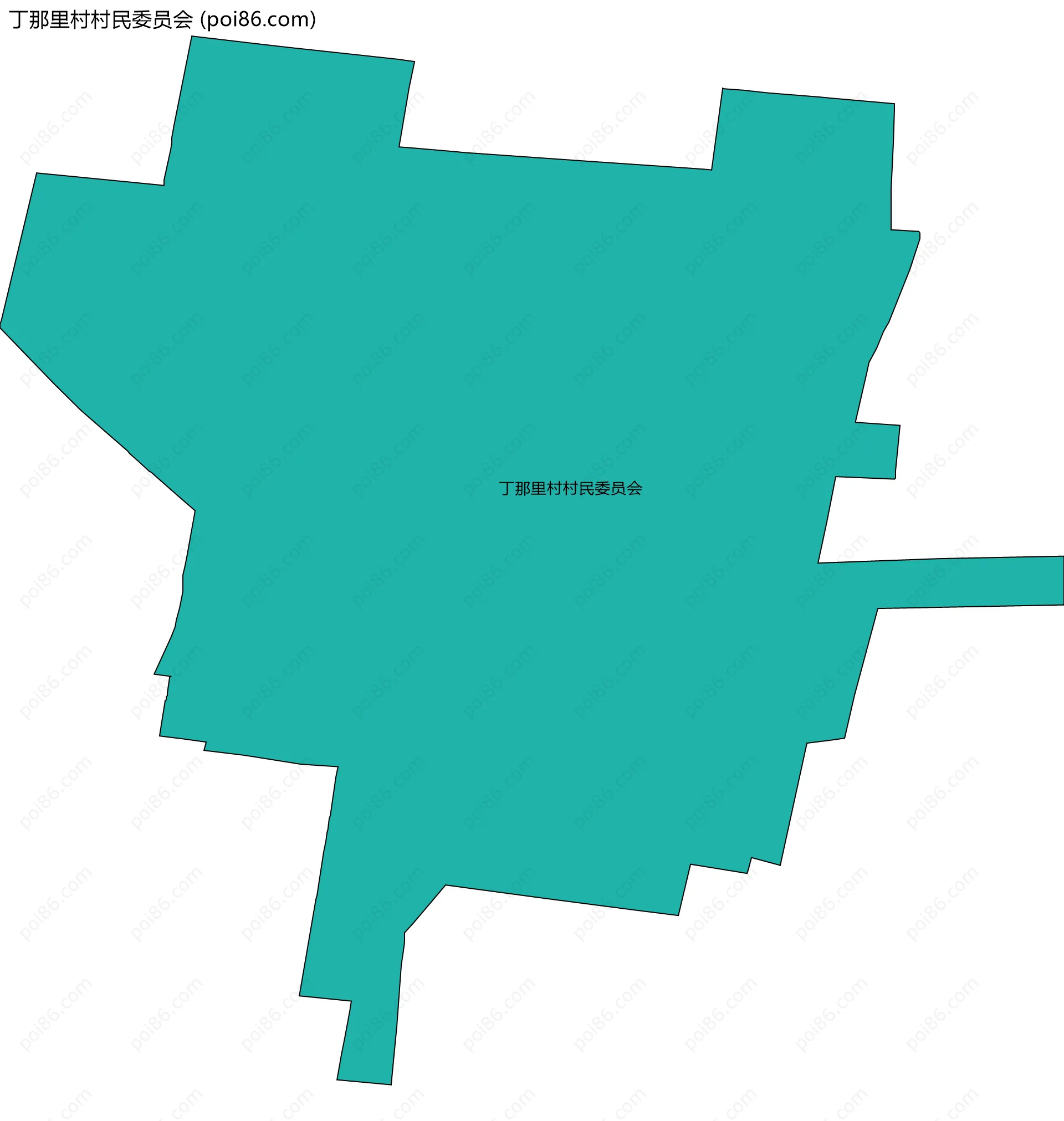 丁那里村村民委员会边界地图