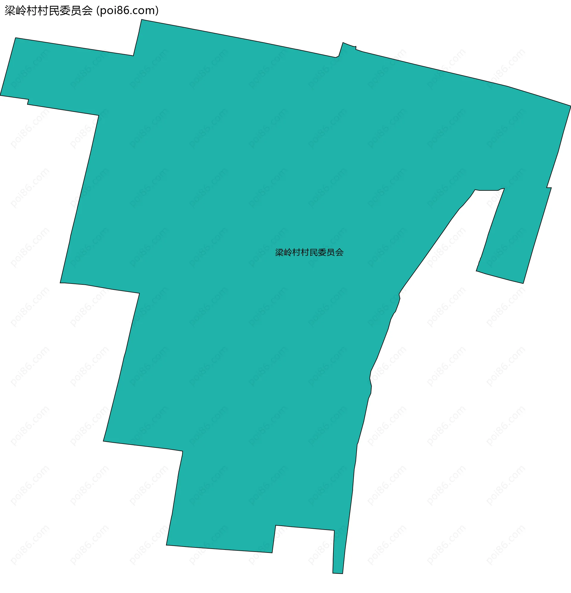 梁岭村村民委员会边界地图