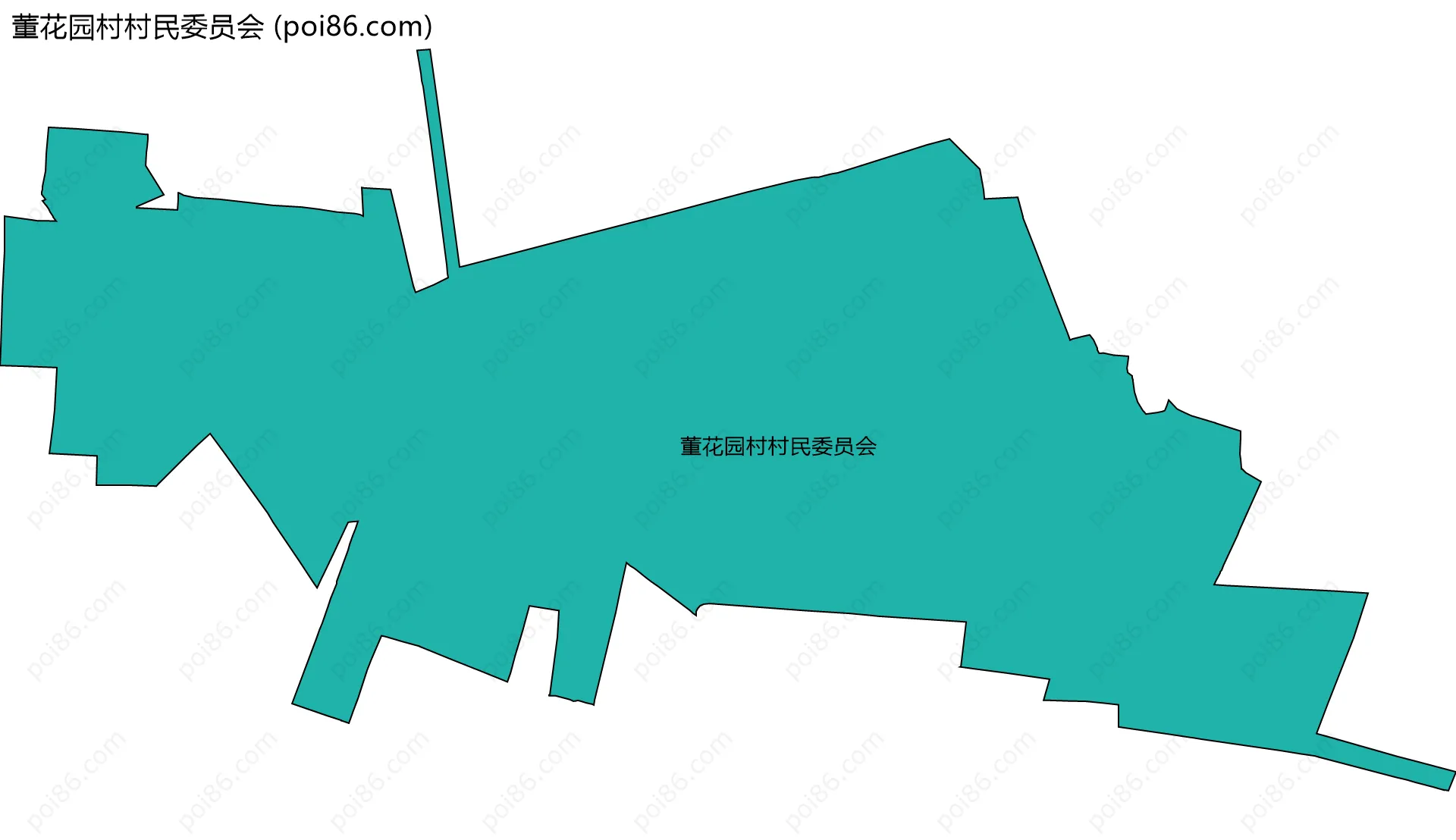 董花园村村民委员会边界地图