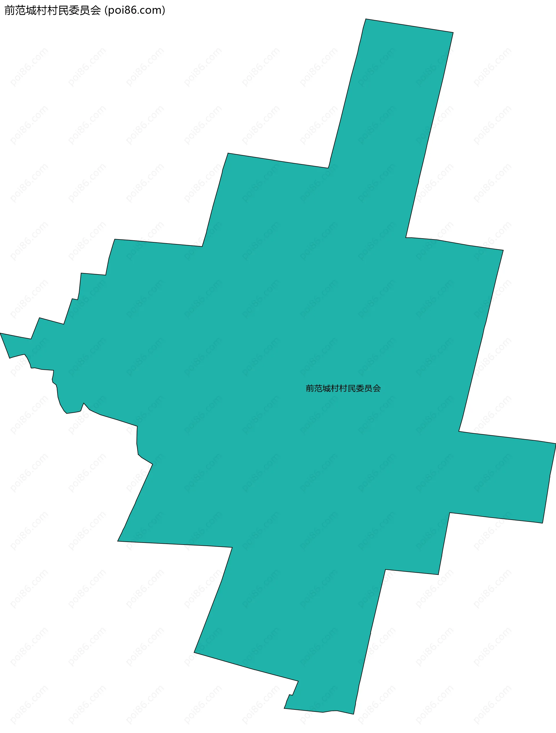前范城村村民委员会边界地图