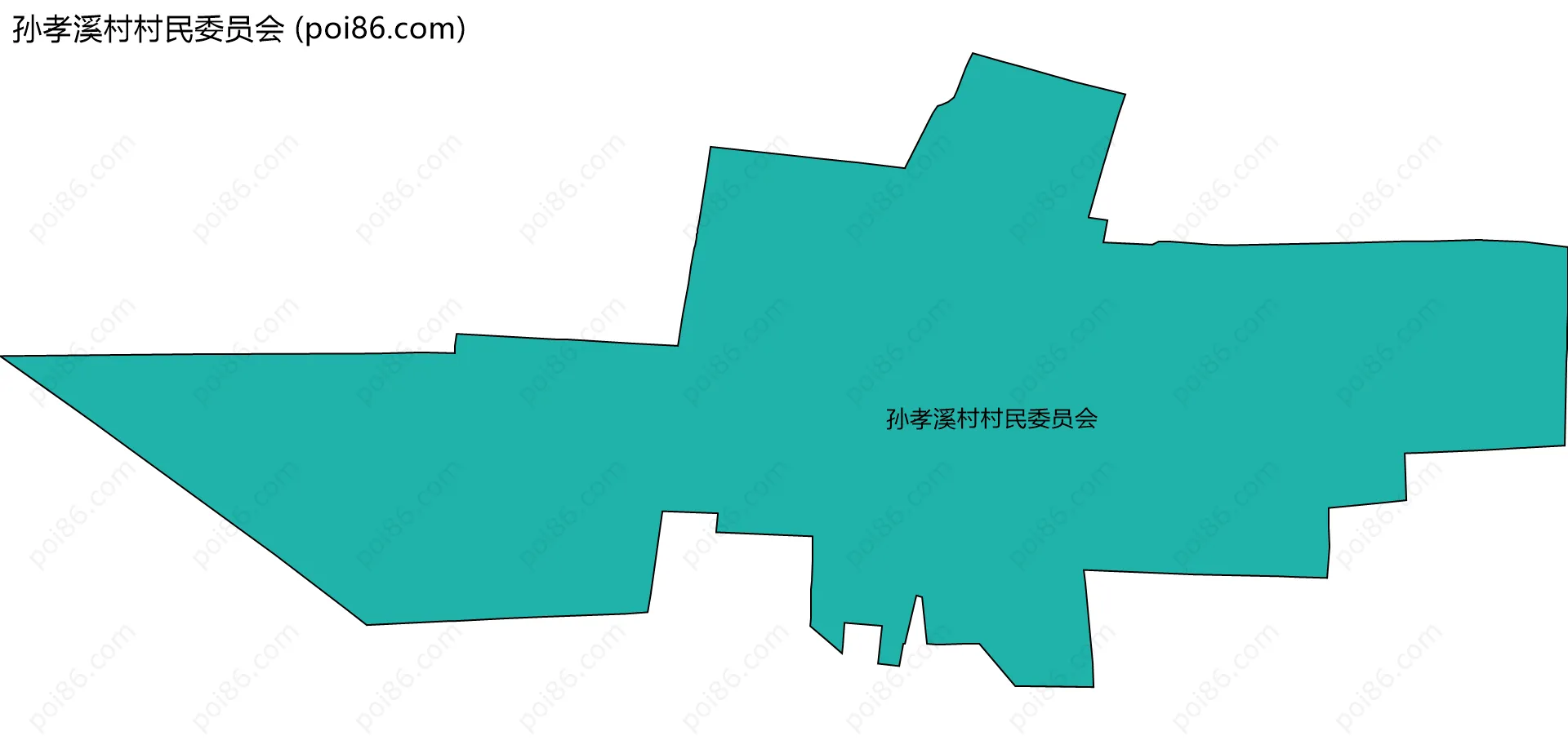 孙孝溪村村民委员会边界地图