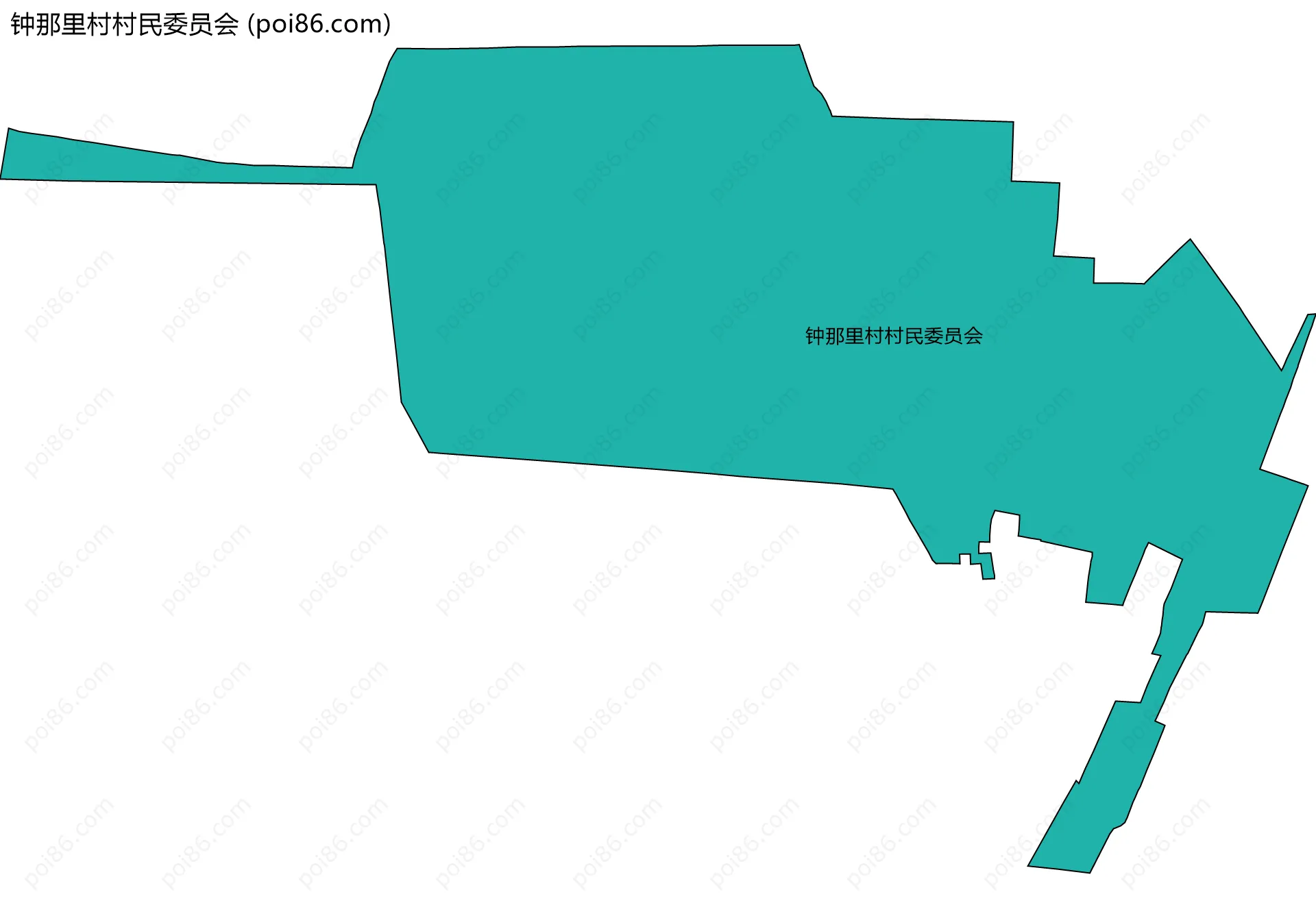 钟那里村村民委员会边界地图