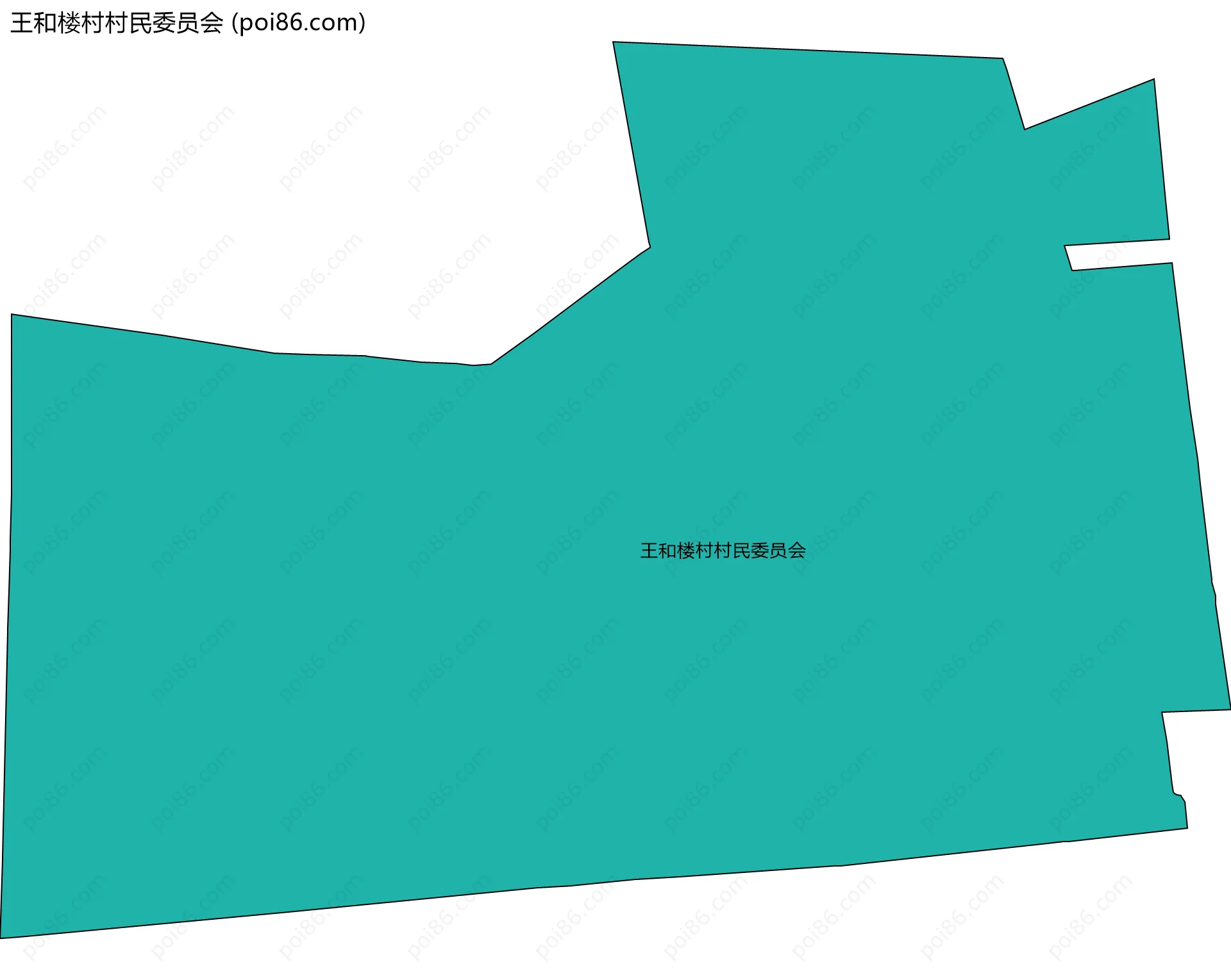 王和楼村村民委员会边界地图