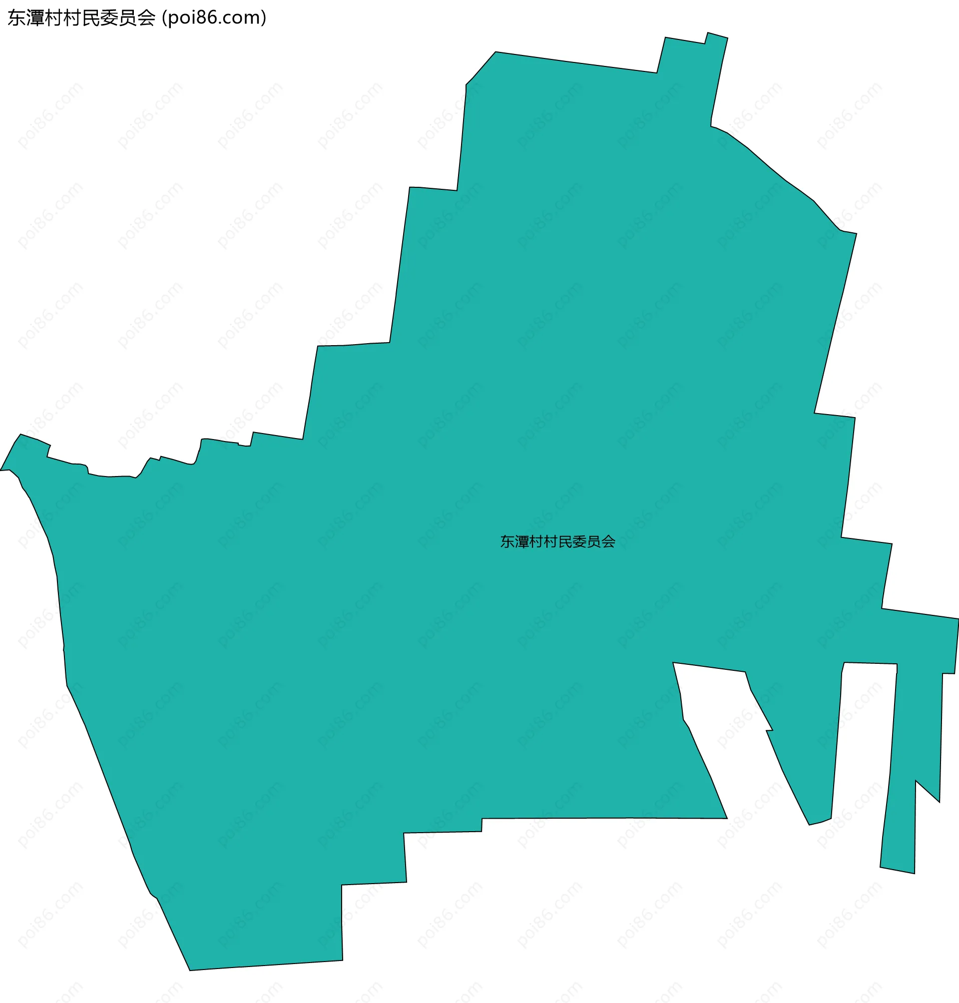 东潭村村民委员会边界地图