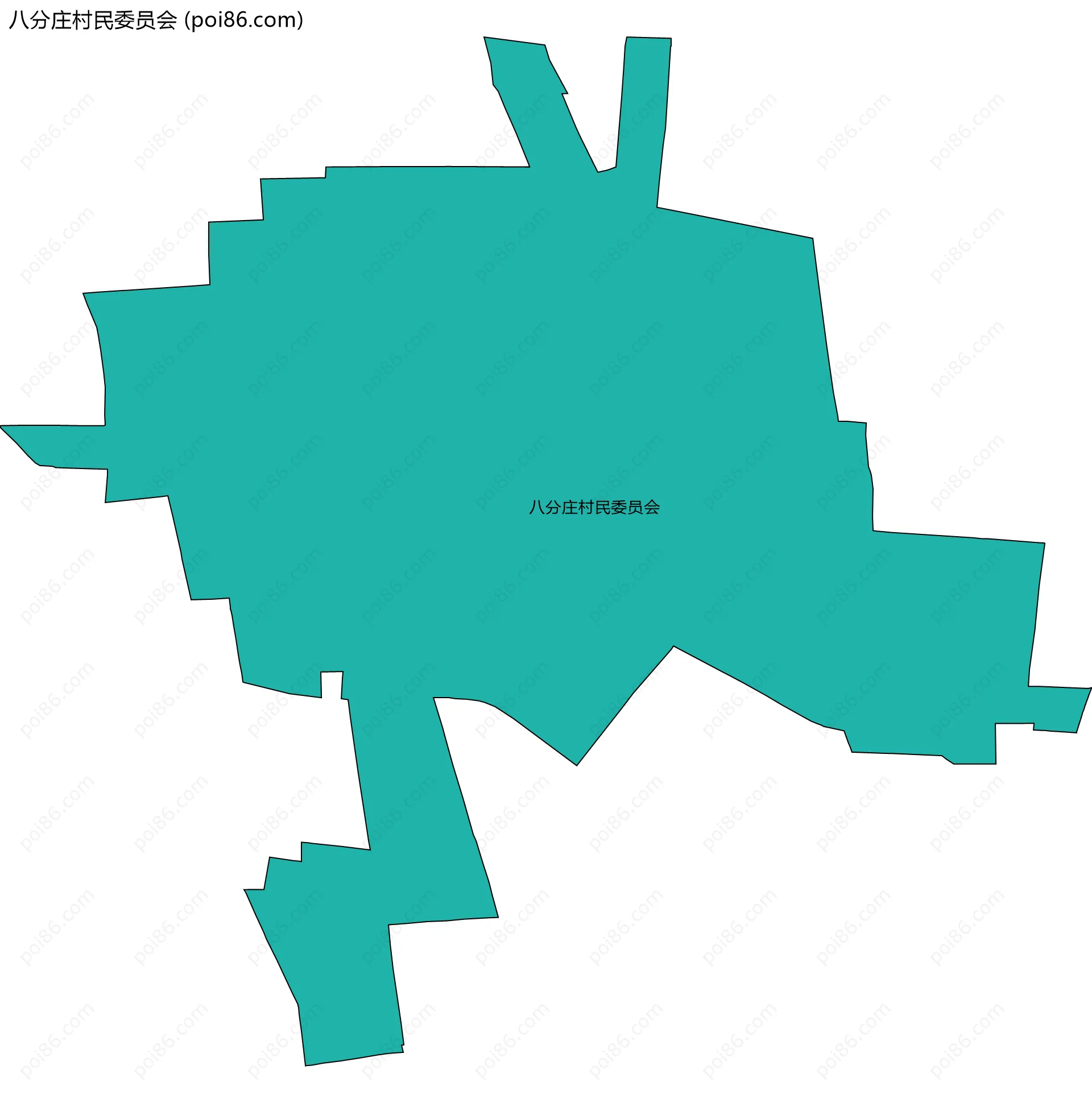 八分庄村民委员会边界地图