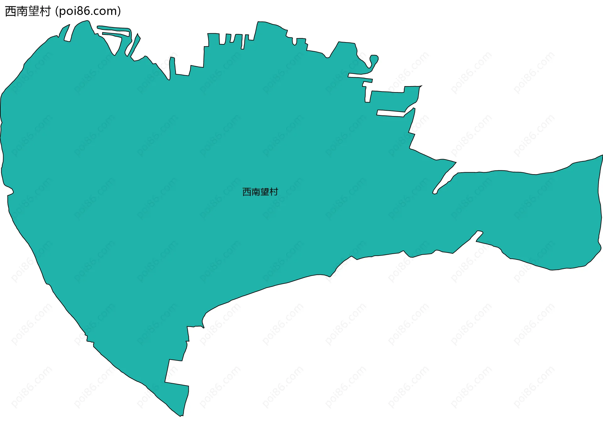 西南望村边界地图