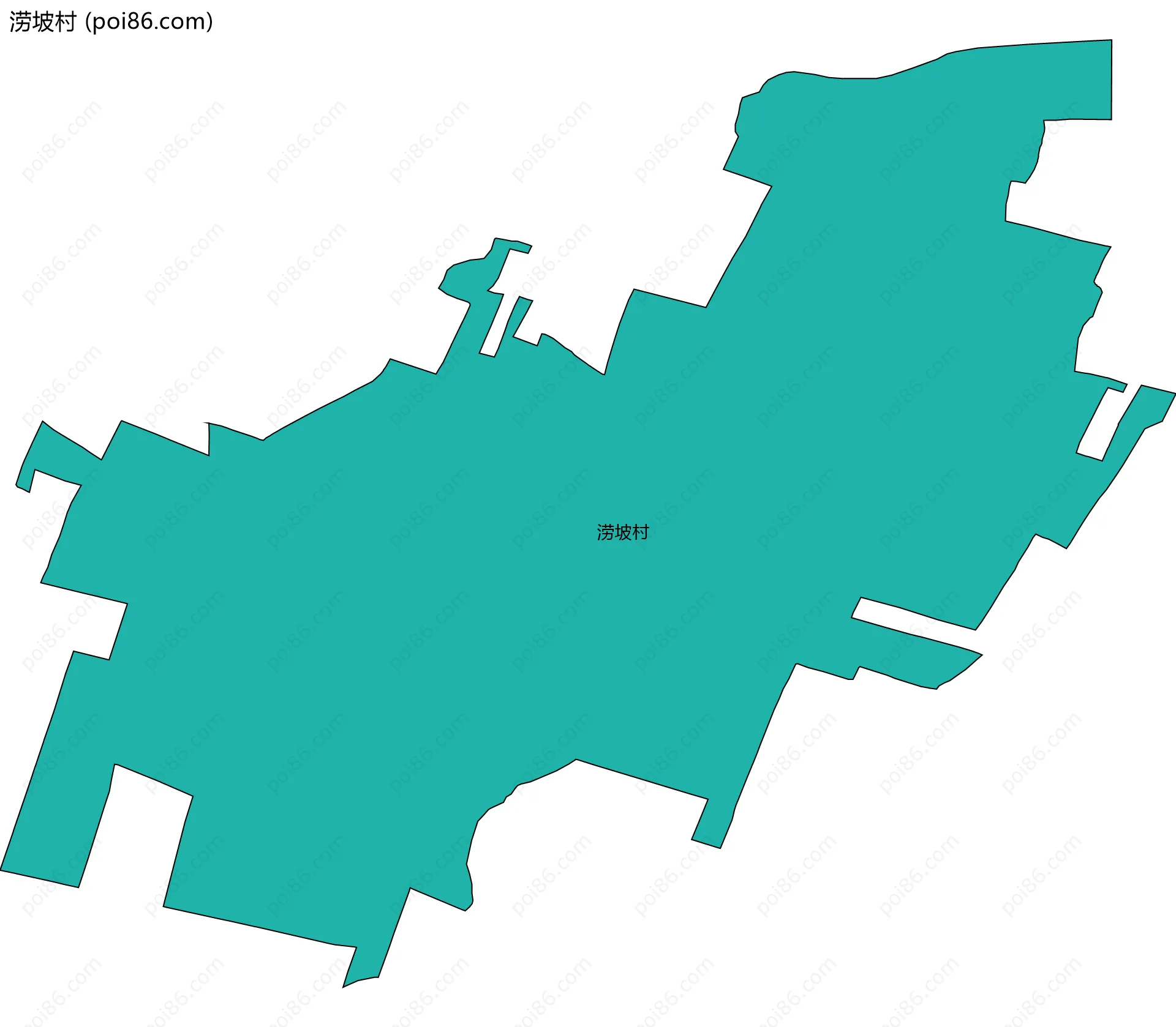 涝坡村边界地图