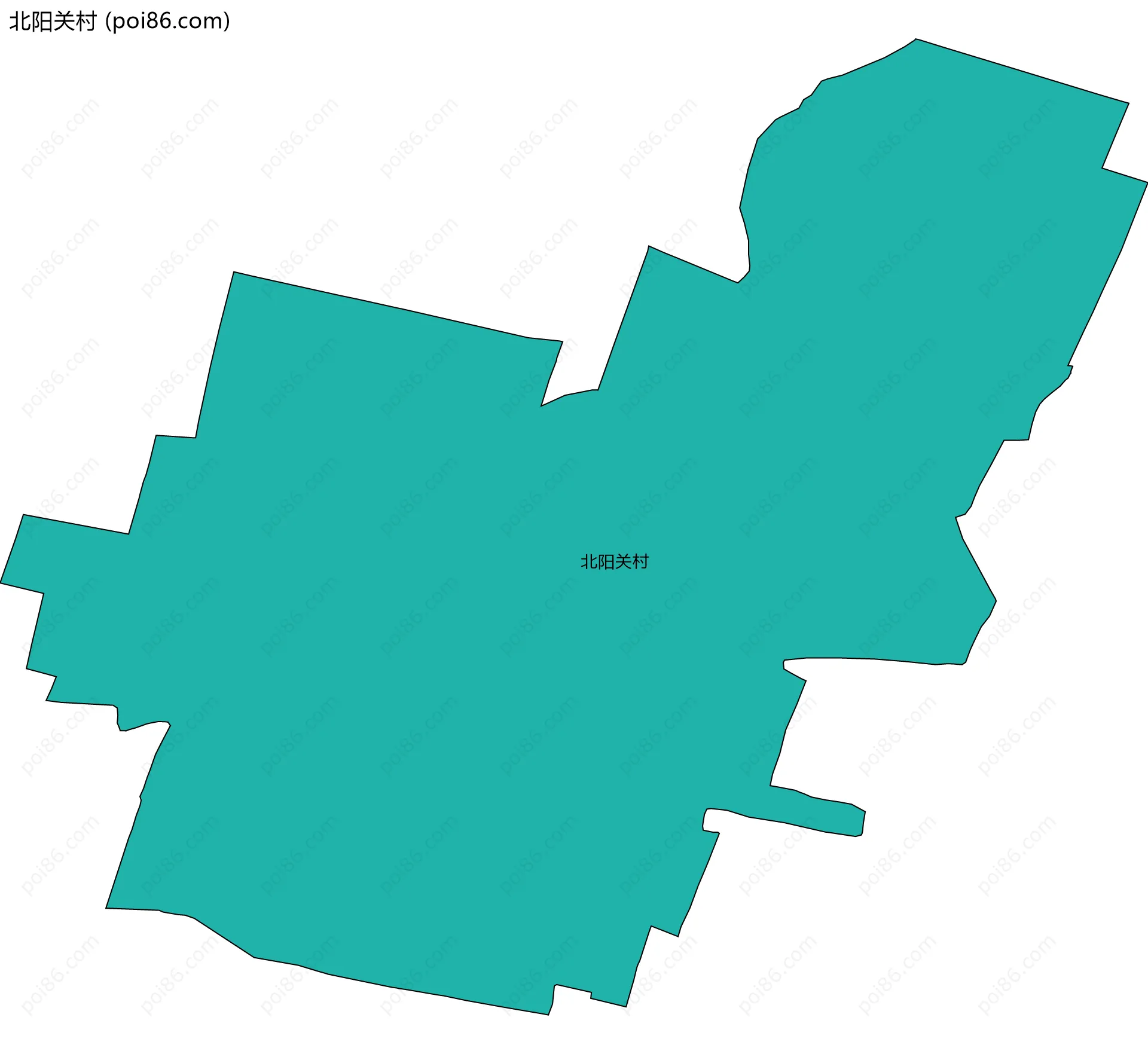 北阳关村边界地图