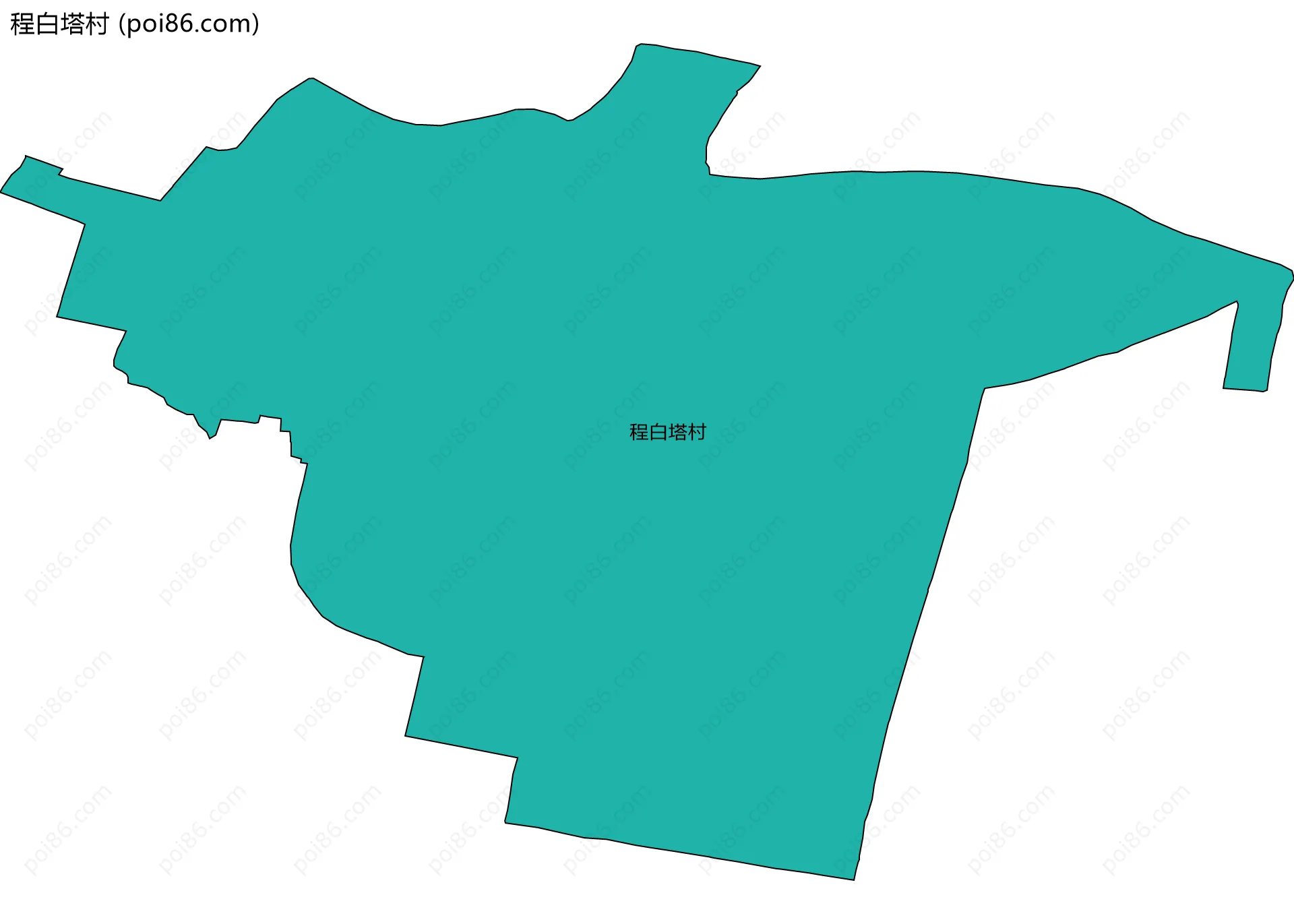 程白塔村边界地图
