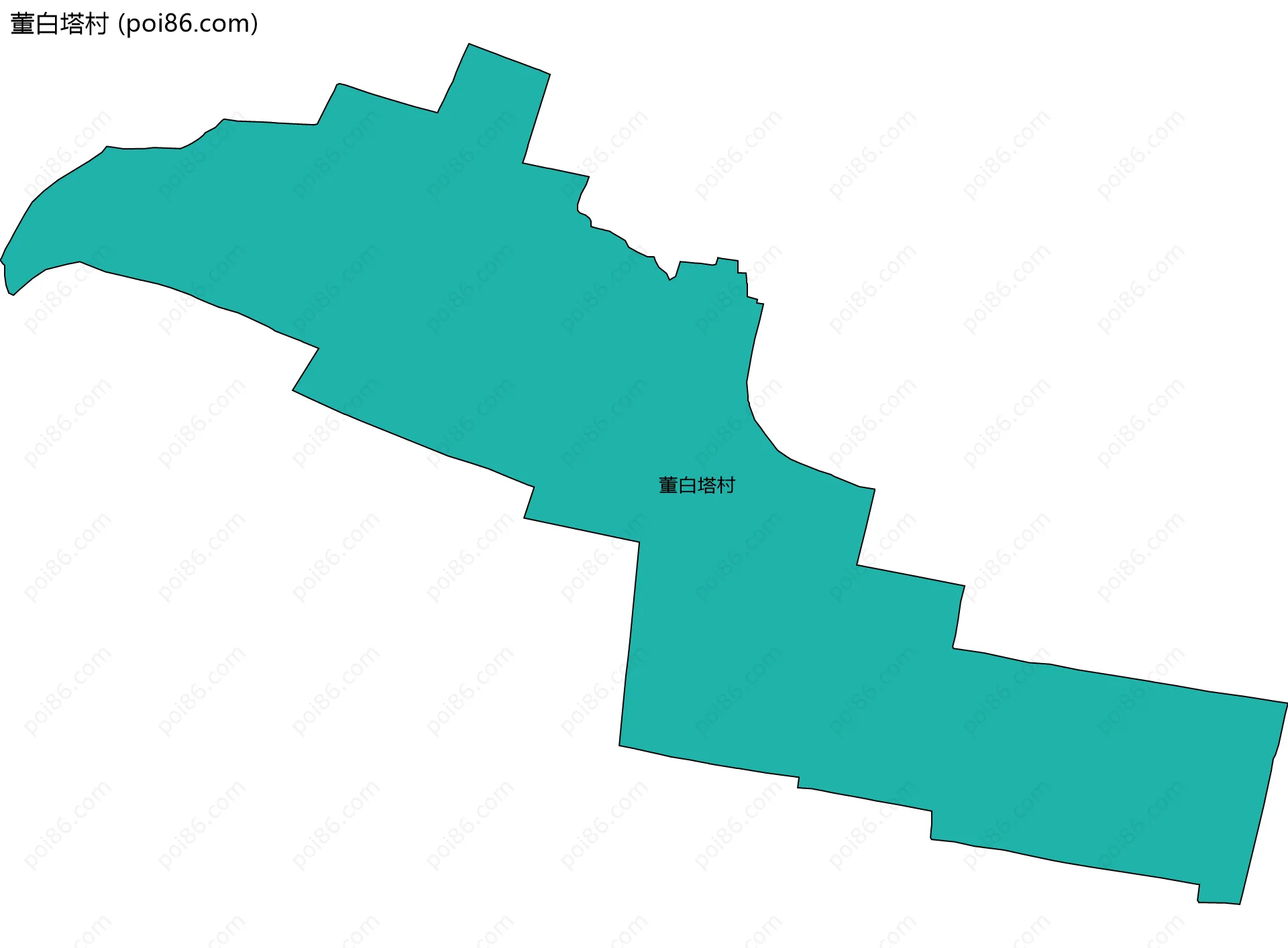 董白塔村边界地图