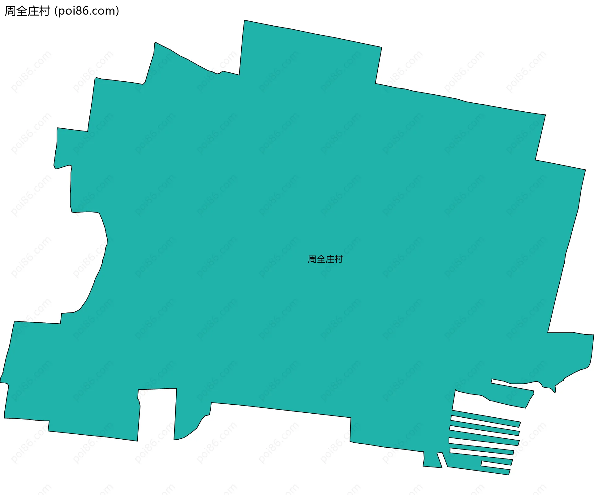 周全庄村边界地图