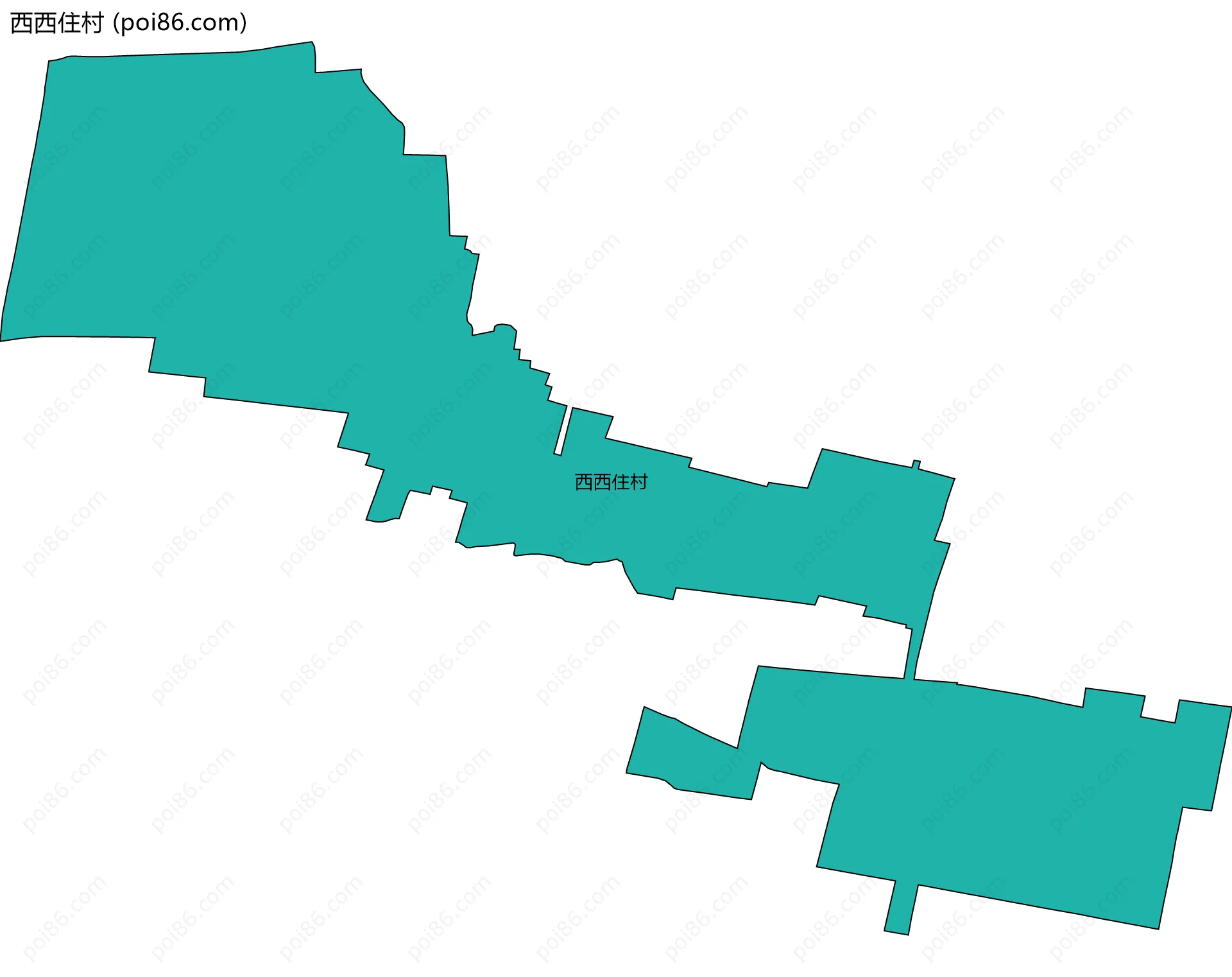 西西住村边界地图