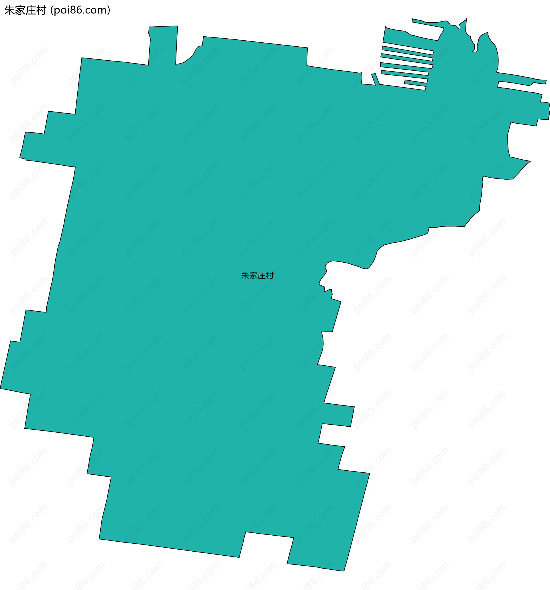 朱家庄村边界地图