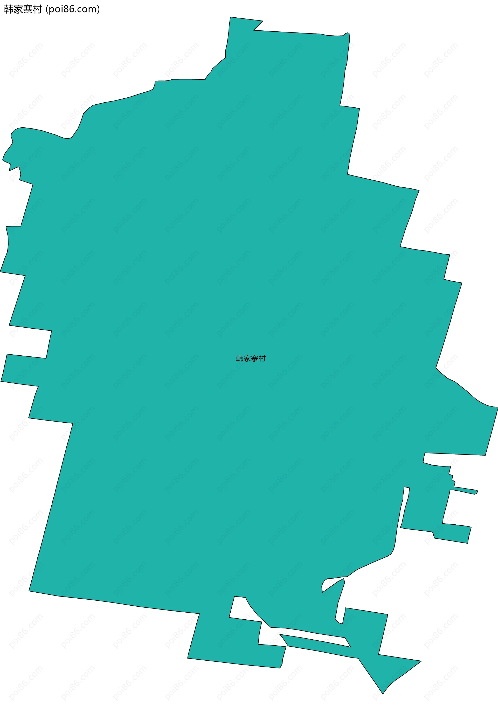 韩家寨村边界地图