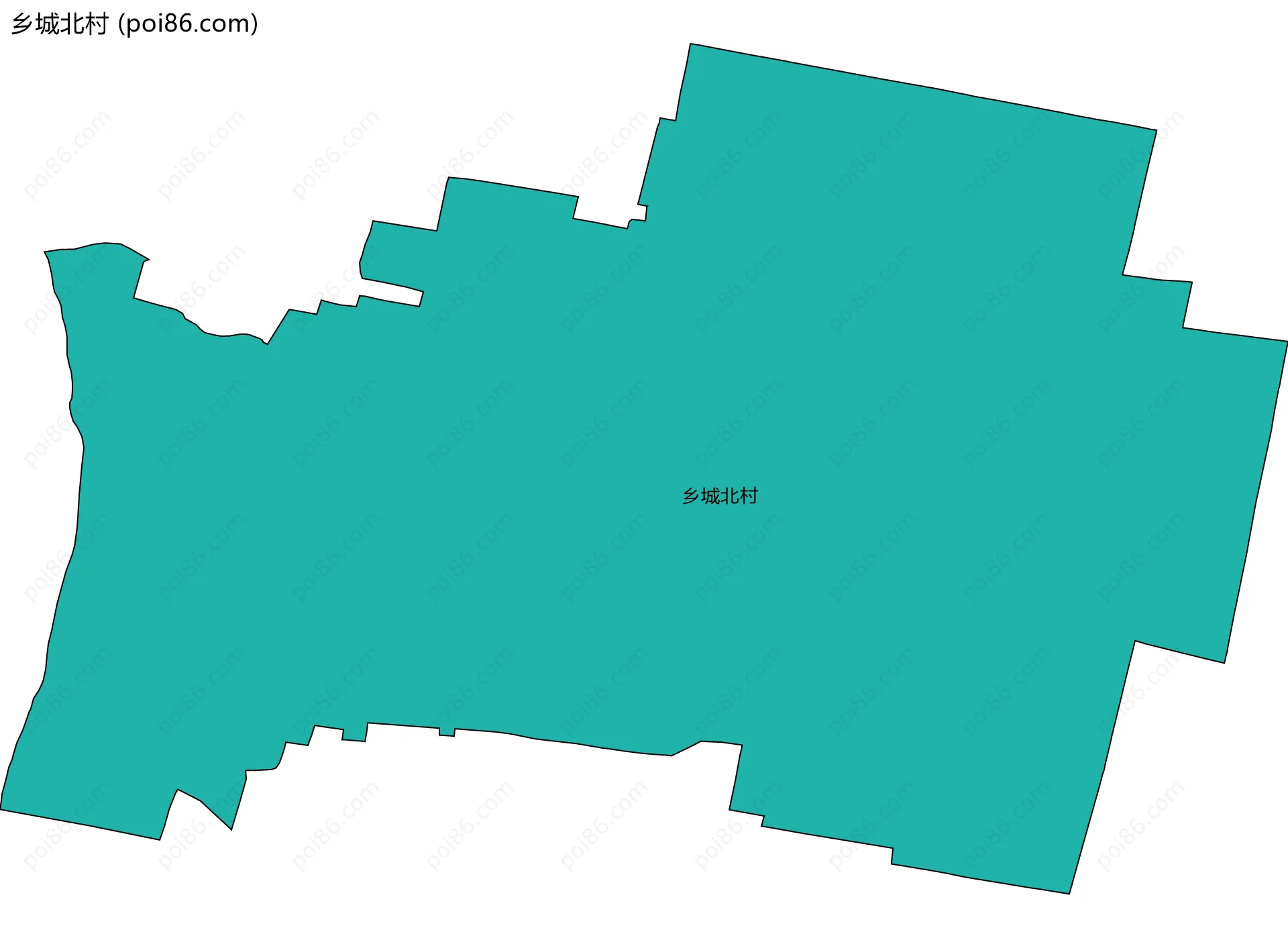 乡城北村边界地图