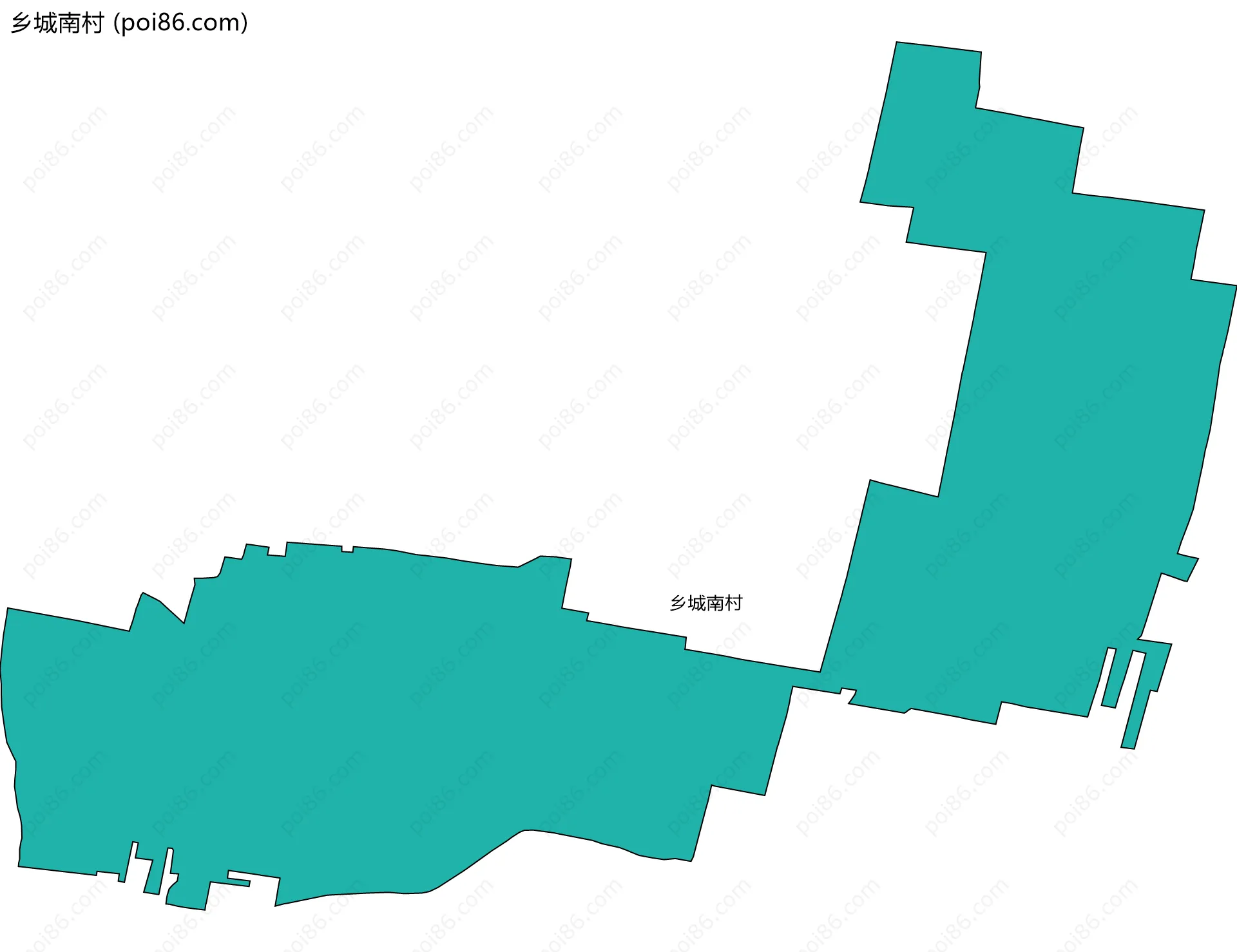 乡城南村边界地图