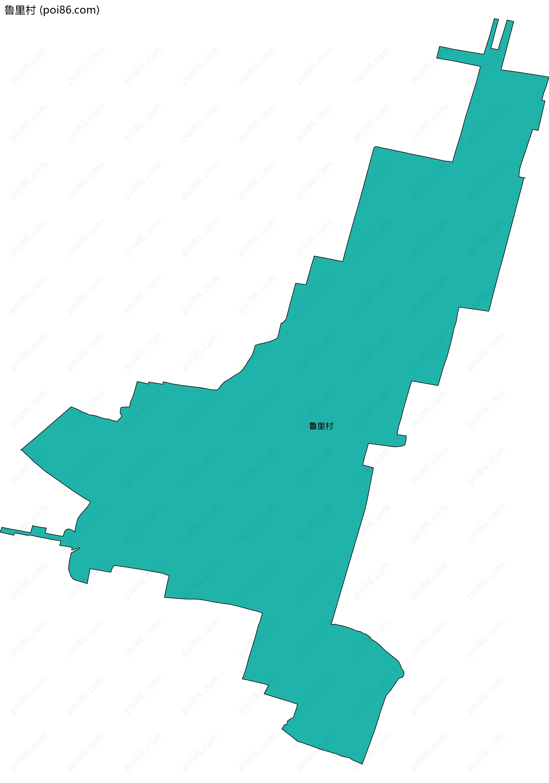 鲁里村边界地图