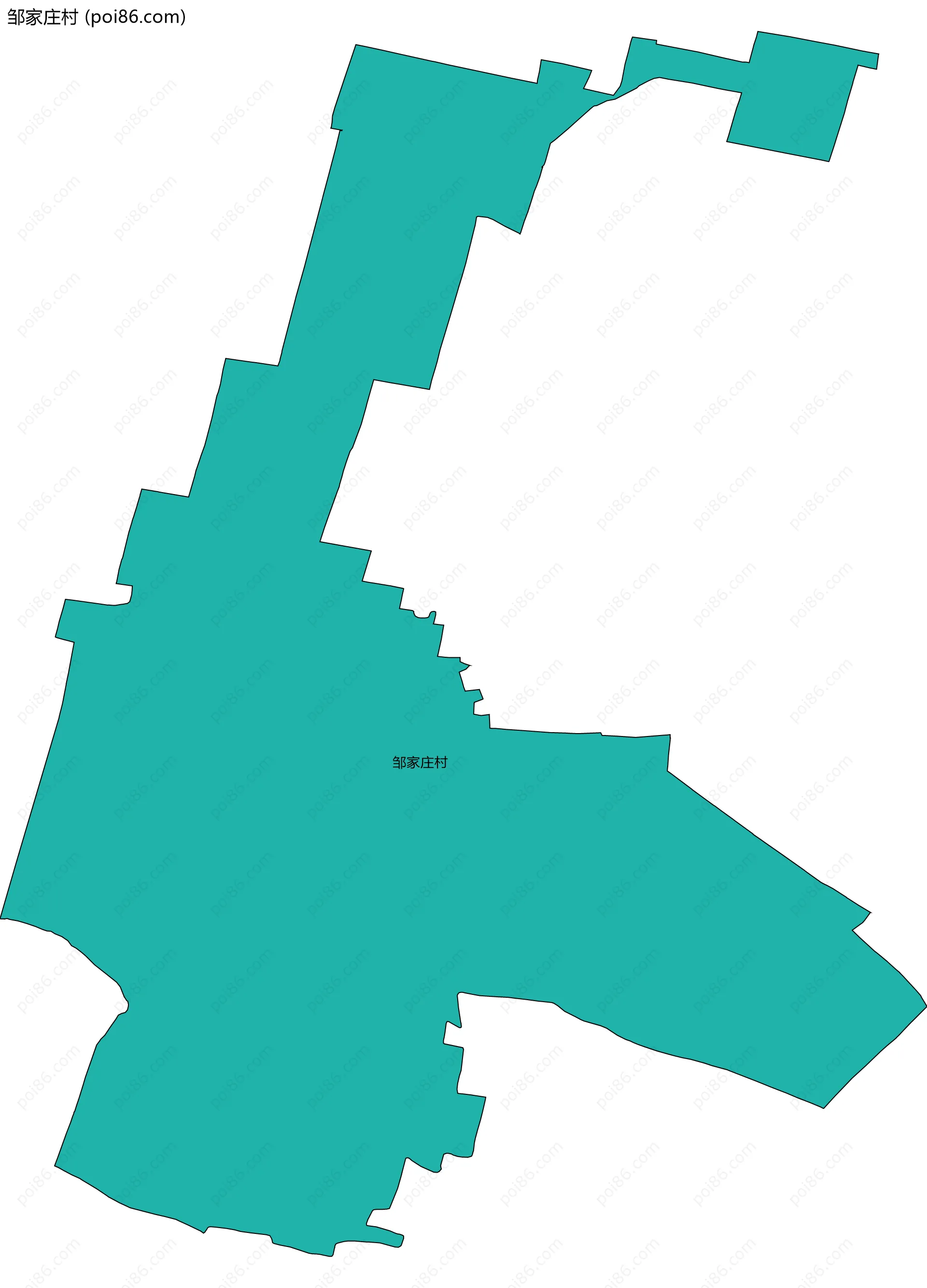 邹家庄村边界地图