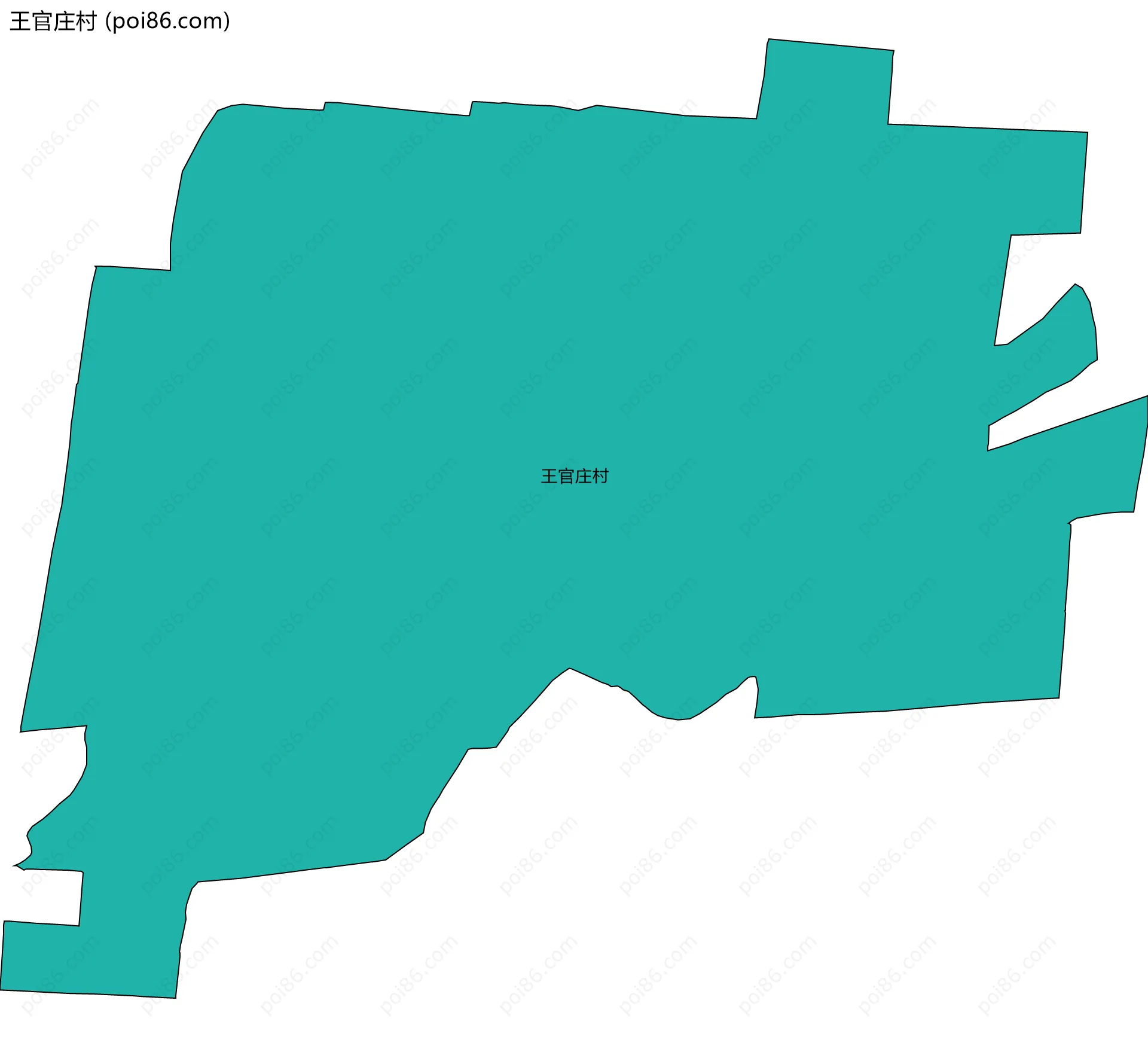 王官庄村边界地图