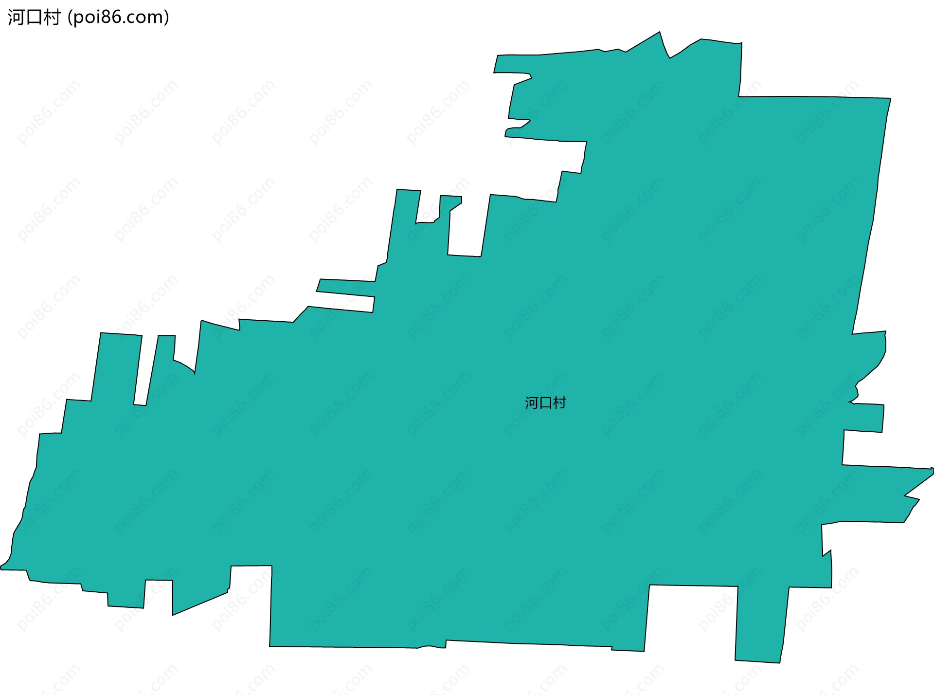 河口村边界地图