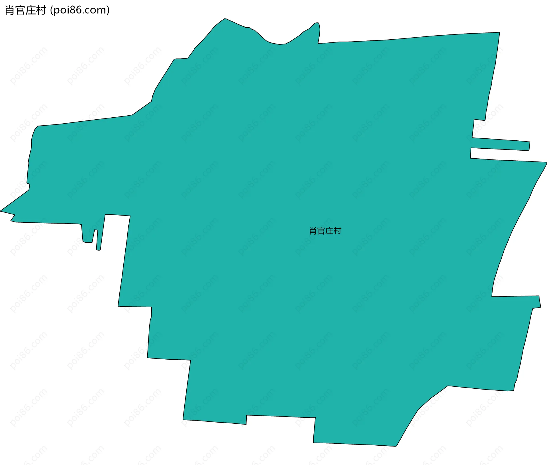 肖官庄村边界地图