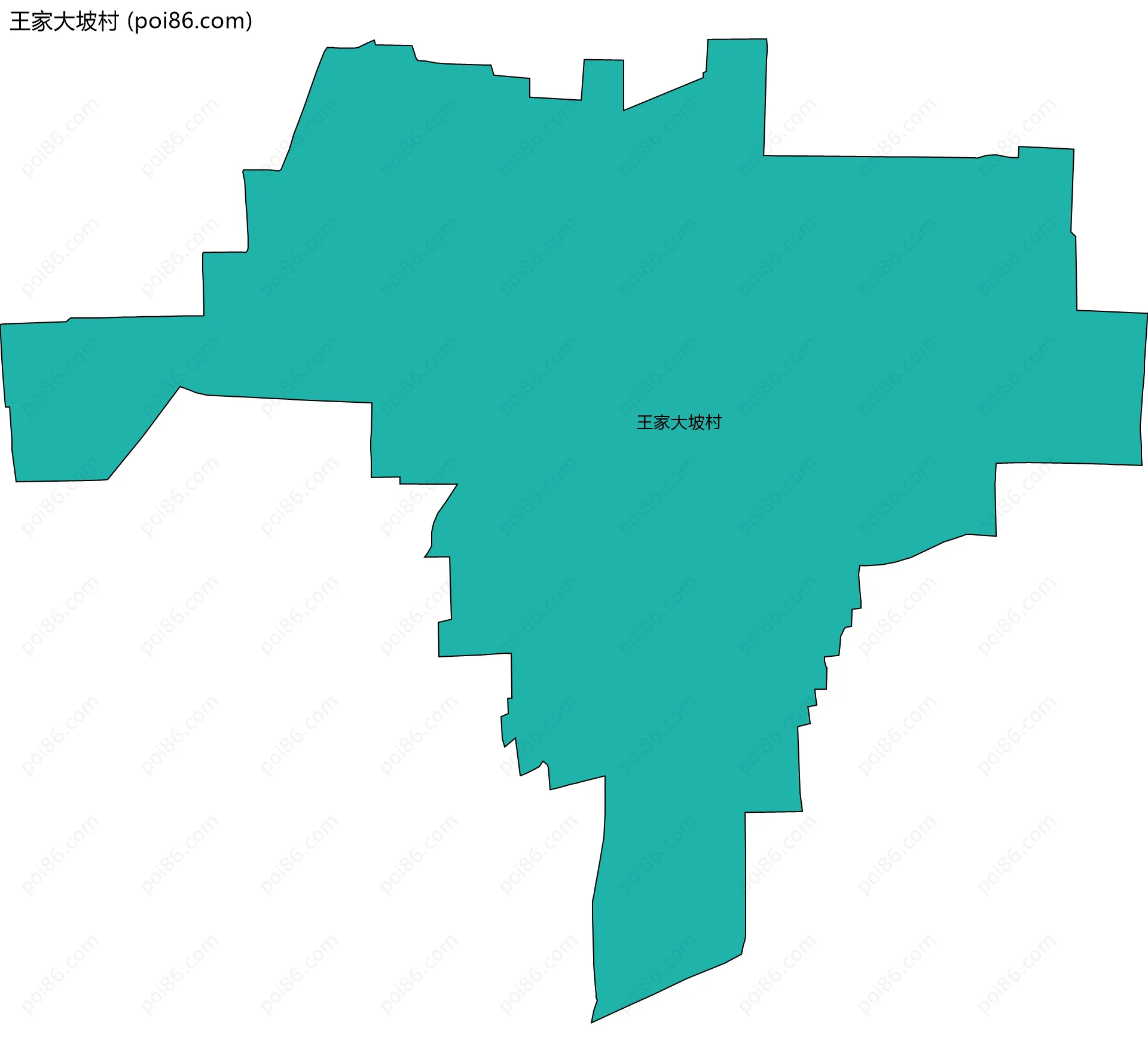 王家大坡村边界地图