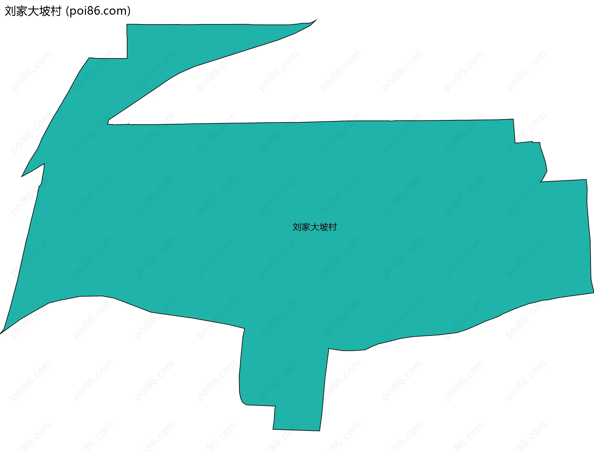 刘家大坡村边界地图
