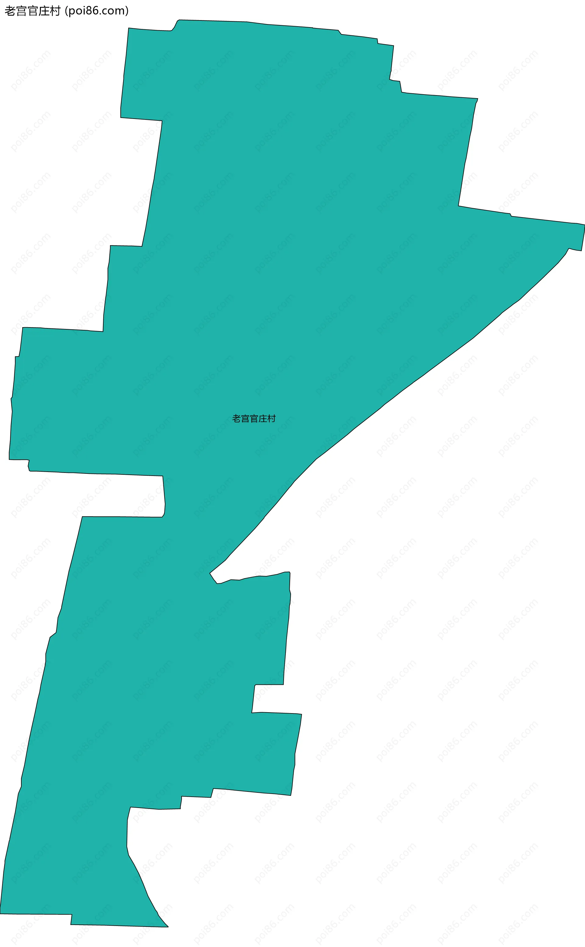 老宫官庄村边界地图