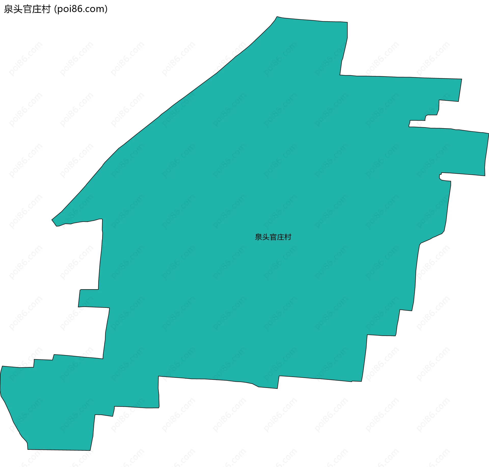 泉头官庄村边界地图